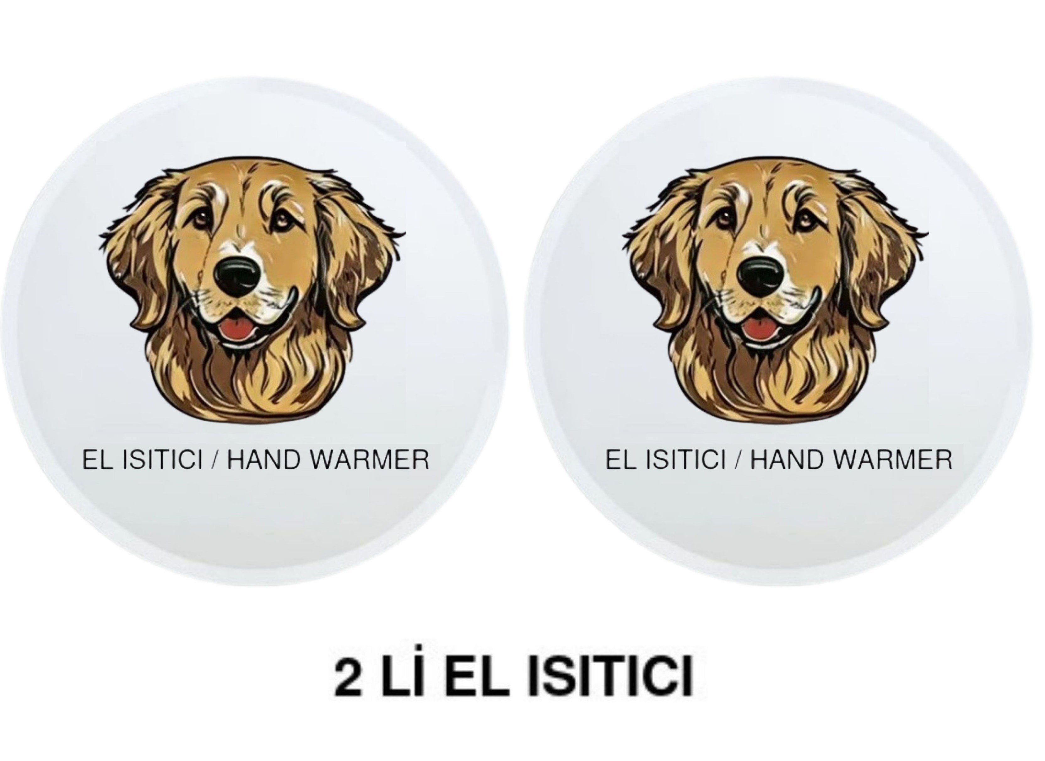 Sıa 2 Adet Kahverengi Köpek Cep Sobası,El Isıtıcı,Sıcak Su Torbası Pvc  10X9,5Cm