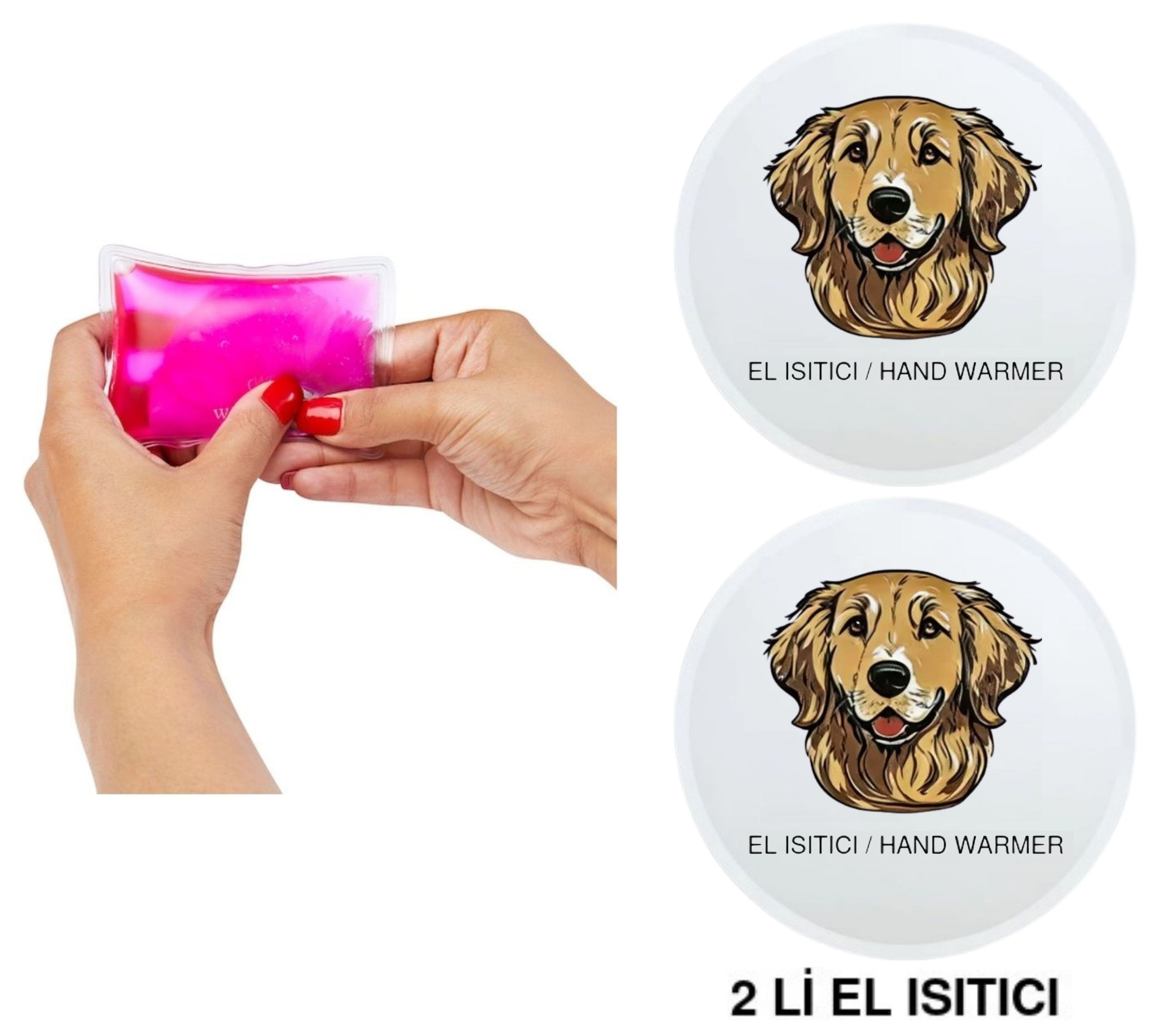 Sıa 2 Adet Kahverengi Köpek Cep Sobası,El Isıtıcı,Sıcak Su Torbası Pvc  10X9,5Cm