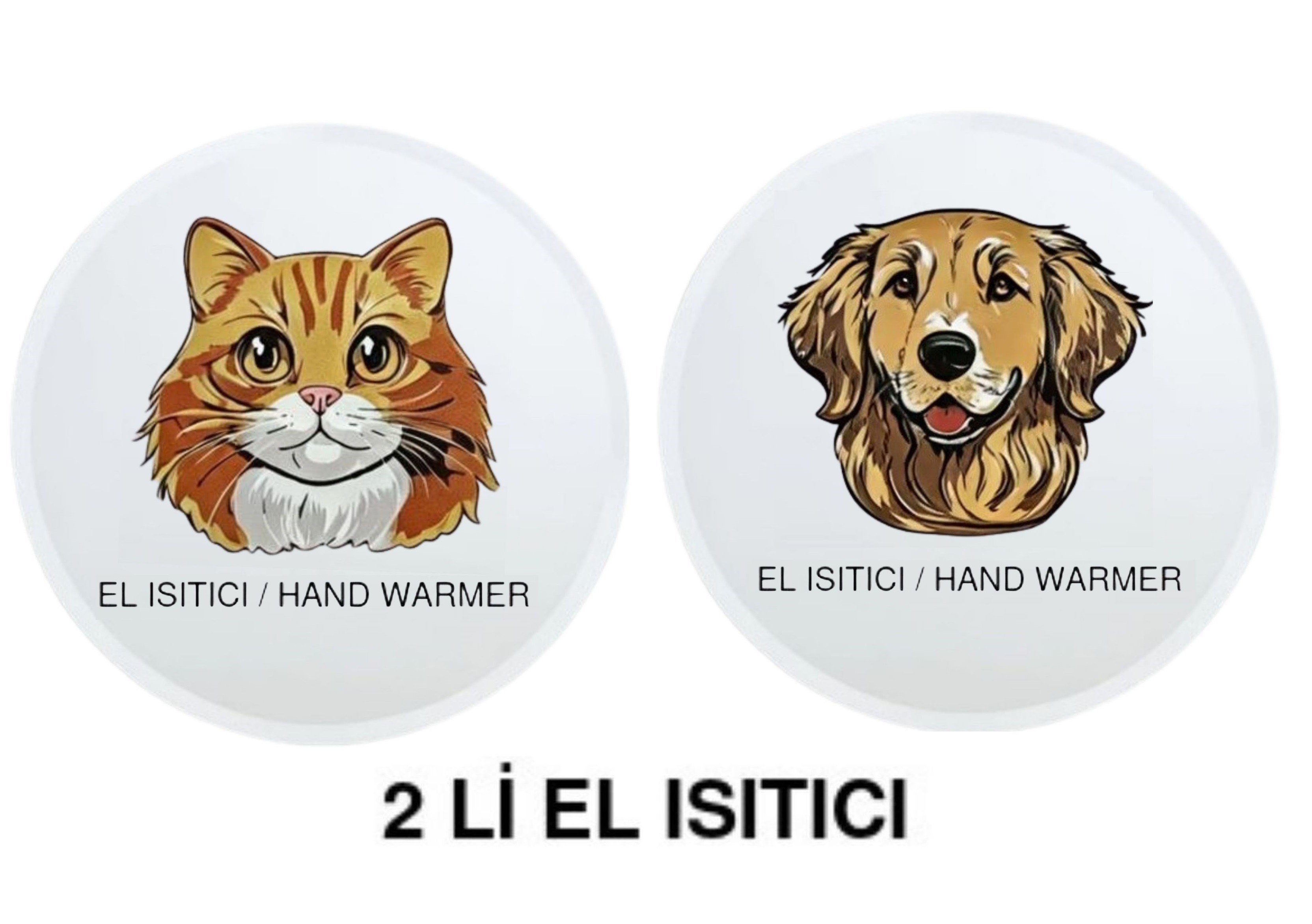 Sıa 2 Adet Kedi Ve Köpek Cep Sobası,El Isıtıcı,Sıcak Su Torbası Pvc  10X9,5Cm