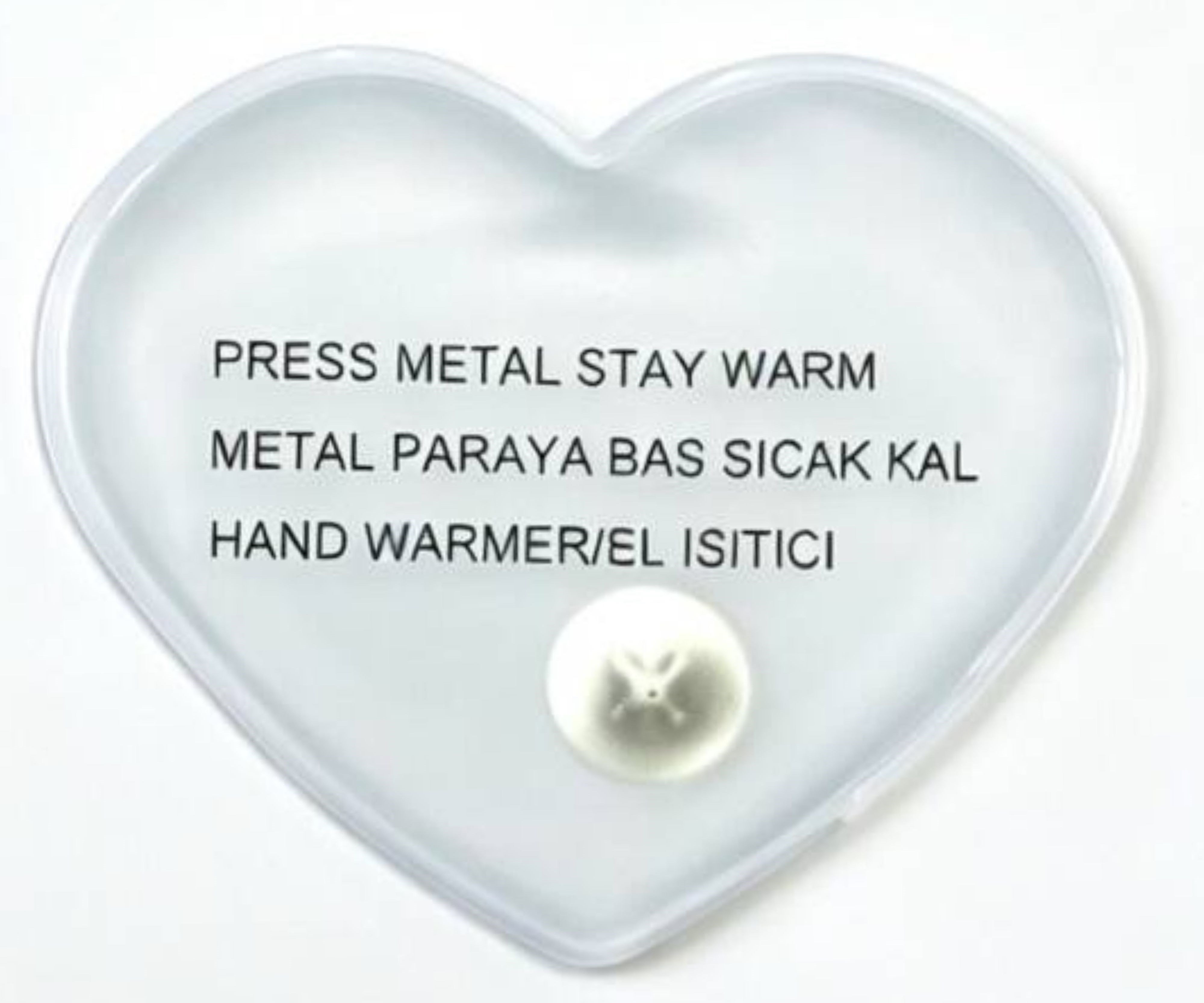 Sıa 2 Adet Sevgi Mesajlı Kalp Cep Sobası,El Isıtıcı,Sıcak Su Torbası Pvc  9Cm