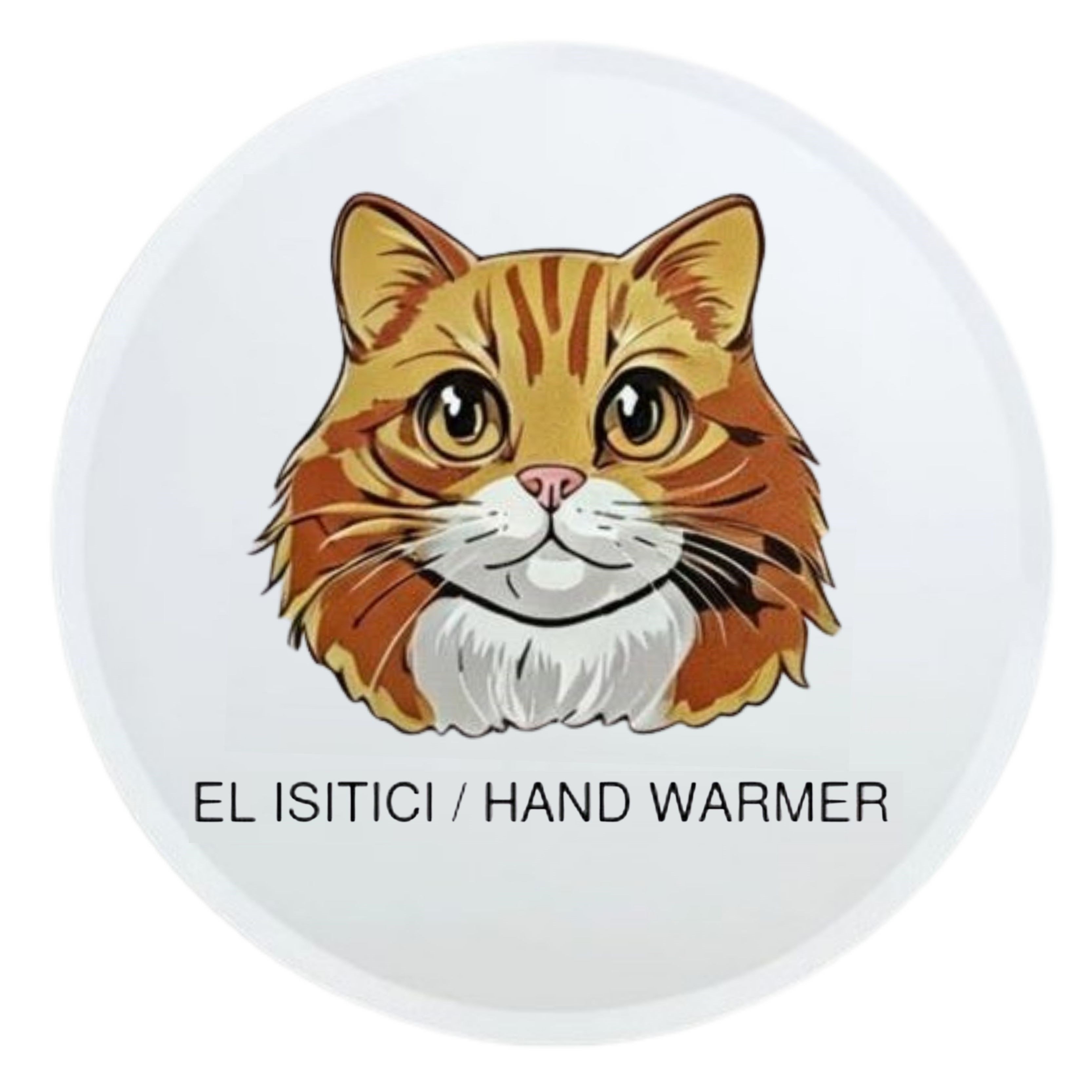 Sıa Kahverengi Kedi Cep Sobası,El Isıtıcı,Sıcak Su Torbası Pvc  10X9,5Cm