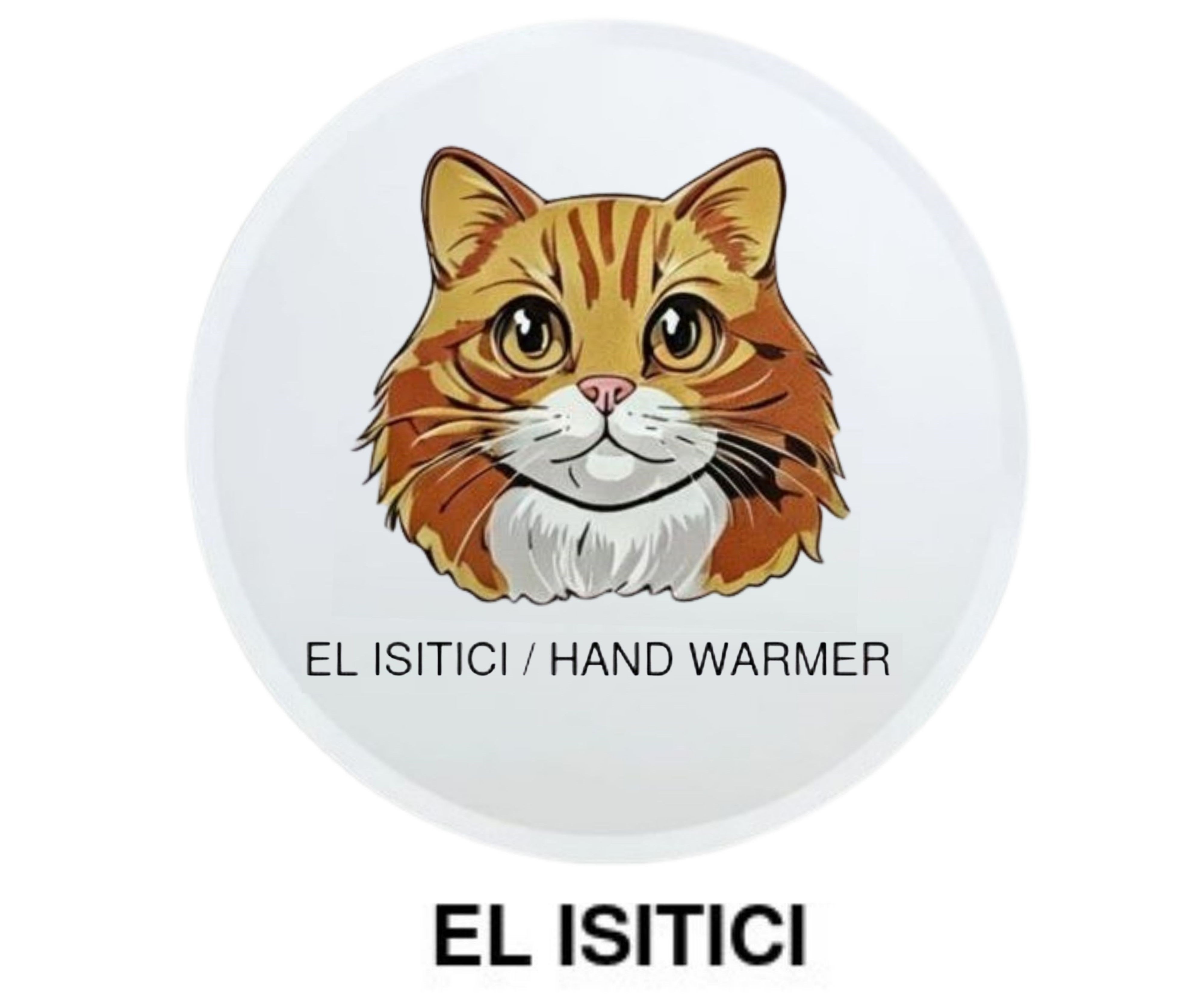 Sıa Kahverengi Kedi Cep Sobası,El Isıtıcı,Sıcak Su Torbası Pvc  10X9,5Cm