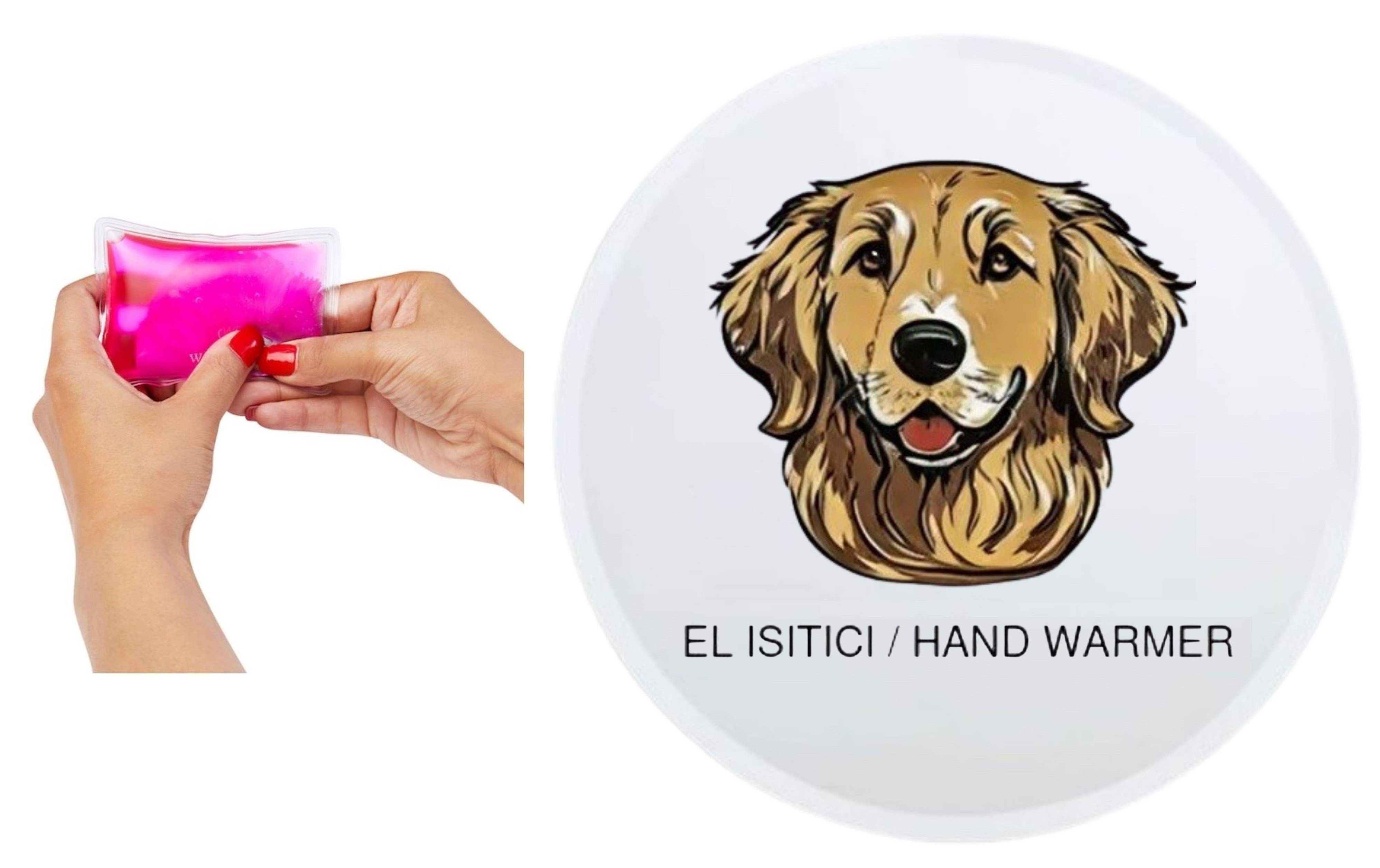 Sıa Kahverengi Köpek Cep Sobası,El Isıtıcı,Sıcak Su Torbası Pvc  10X9,5Cm