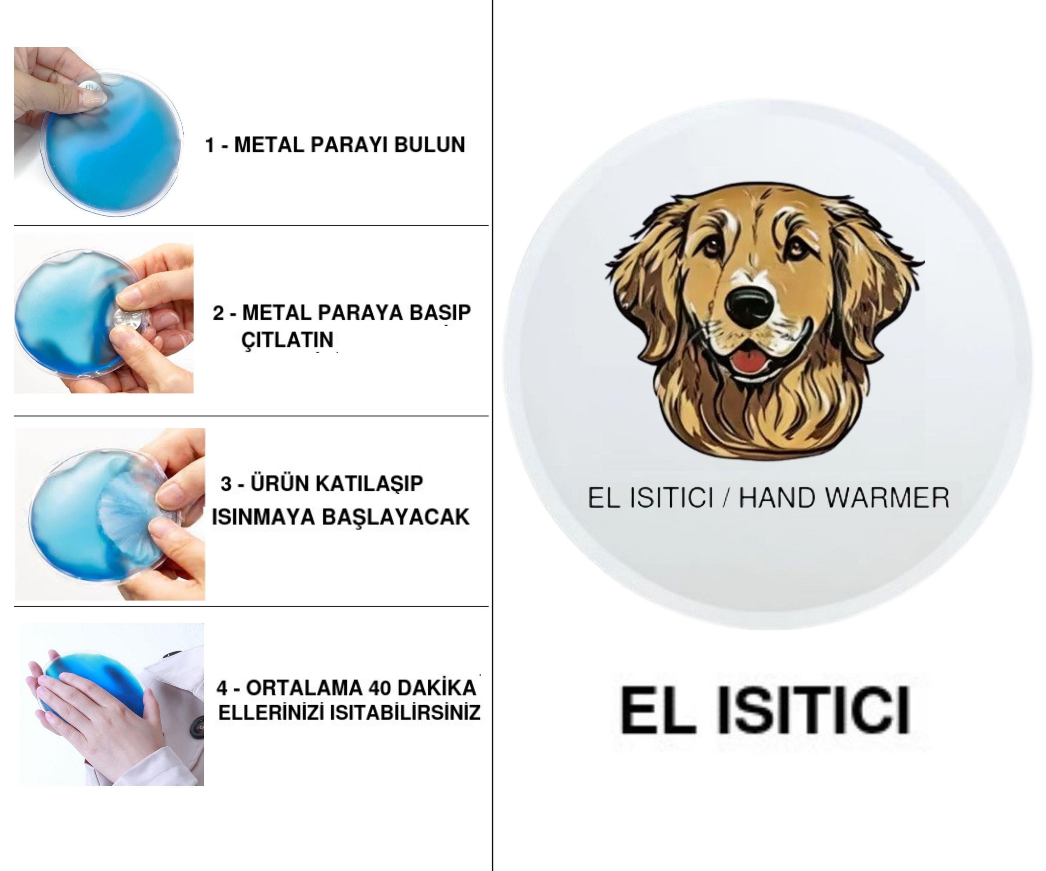 Sıa Kahverengi Köpek Cep Sobası,El Isıtıcı,Sıcak Su Torbası Pvc  10X9,5Cm