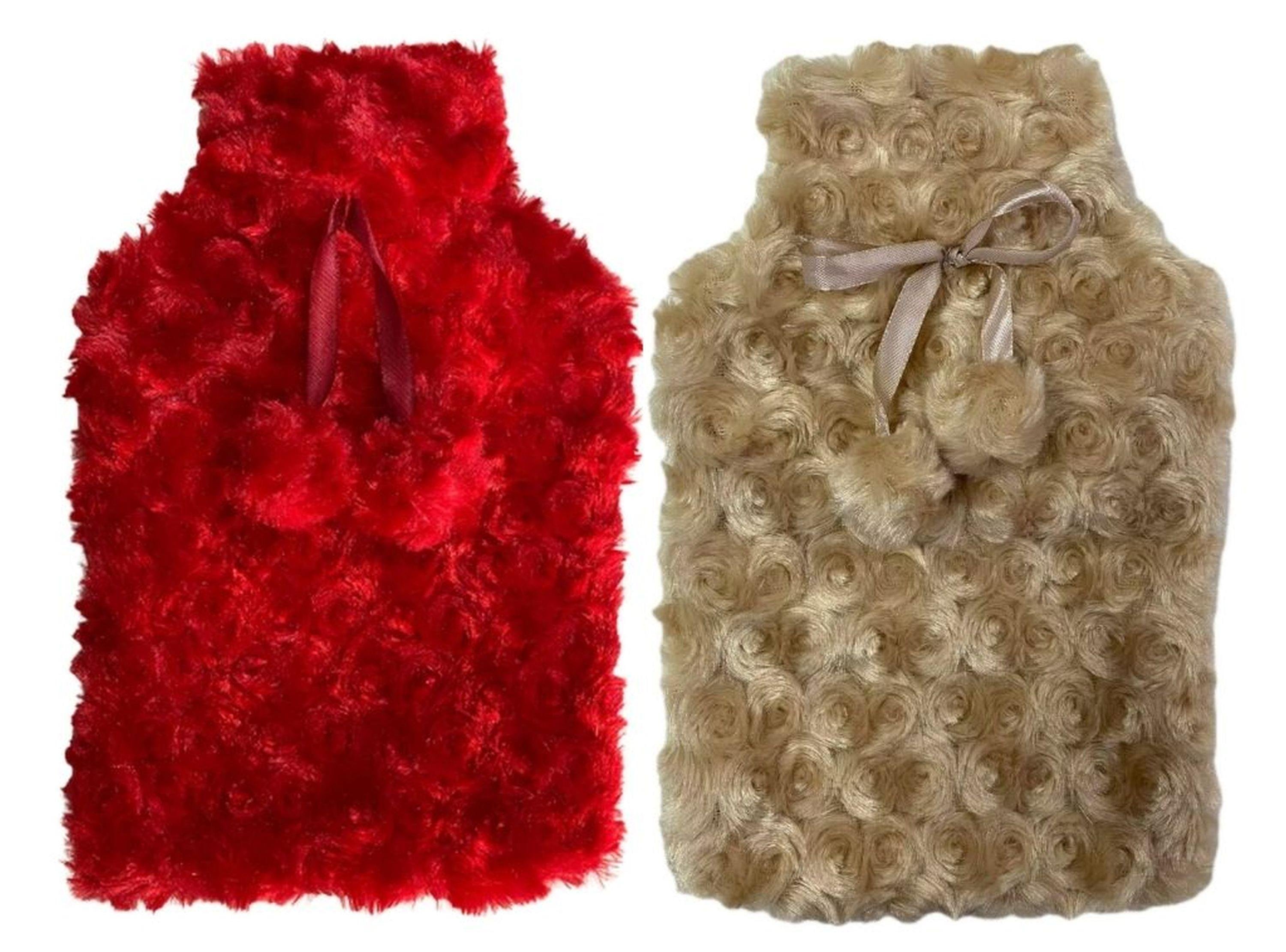 Sıcak Su Torbası 2 Adet Ponponlu Termofor 26X17X2Cm 1 Litre