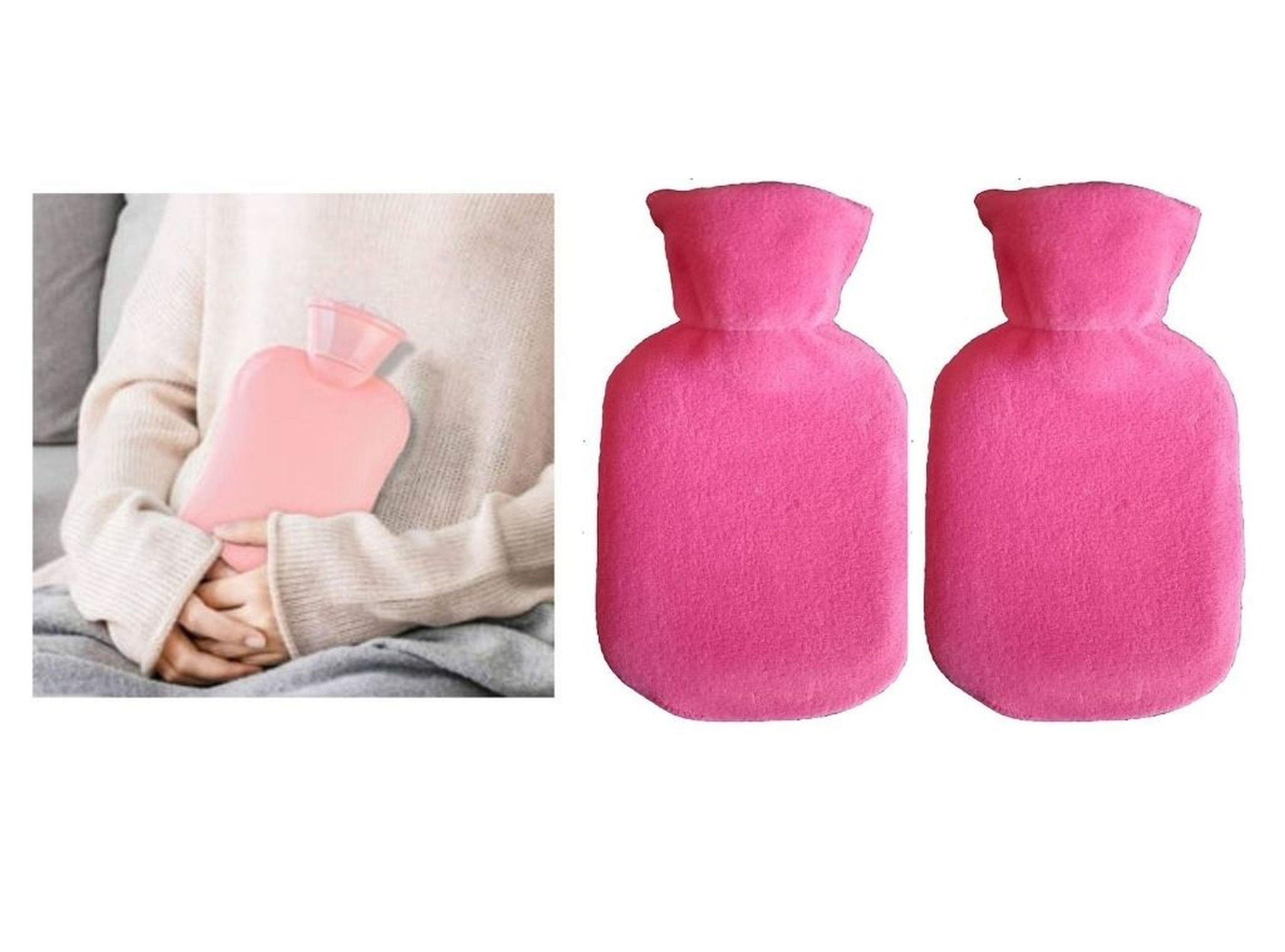 Sıcak Su Torbası 2 Adet,Koyu Pembe 23X15X2Cm 250 Ml