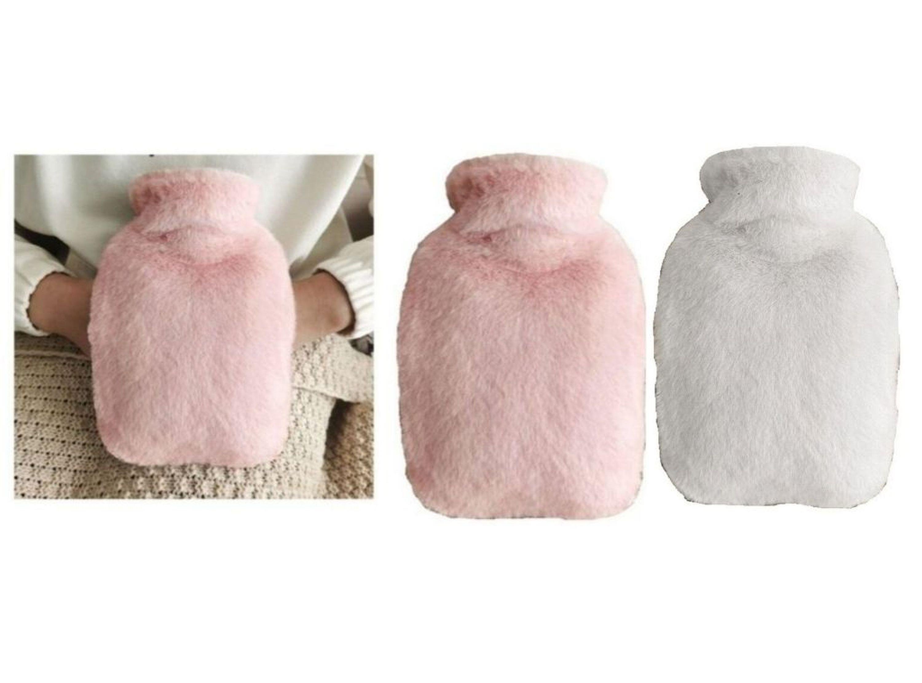 Sıcak Su Torbası 2 Adet,Yan Cepli Peluş Termofor 27X17X2Cm  750Ml