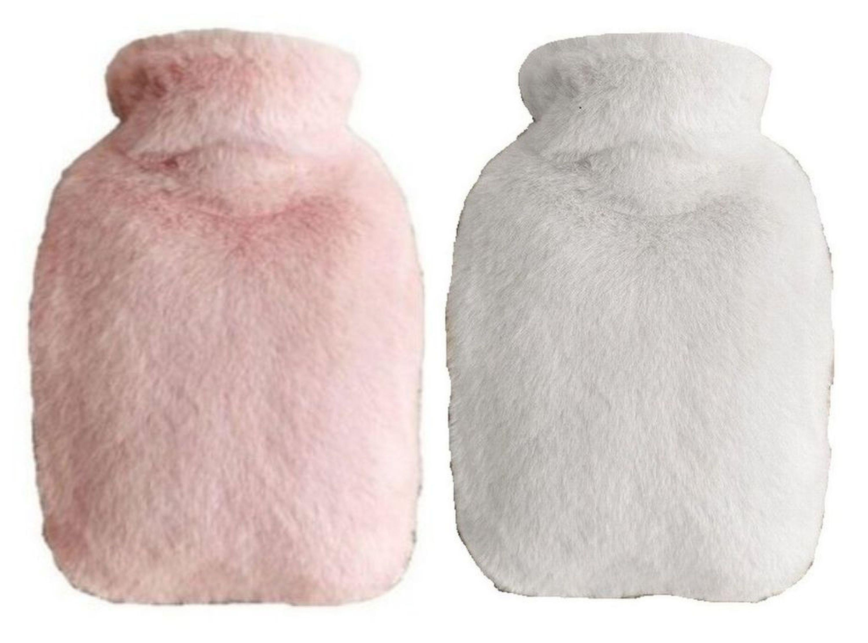 Sıcak Su Torbası 2 Adet,Yan Cepli Peluş Termofor 27X17X2Cm  750Ml