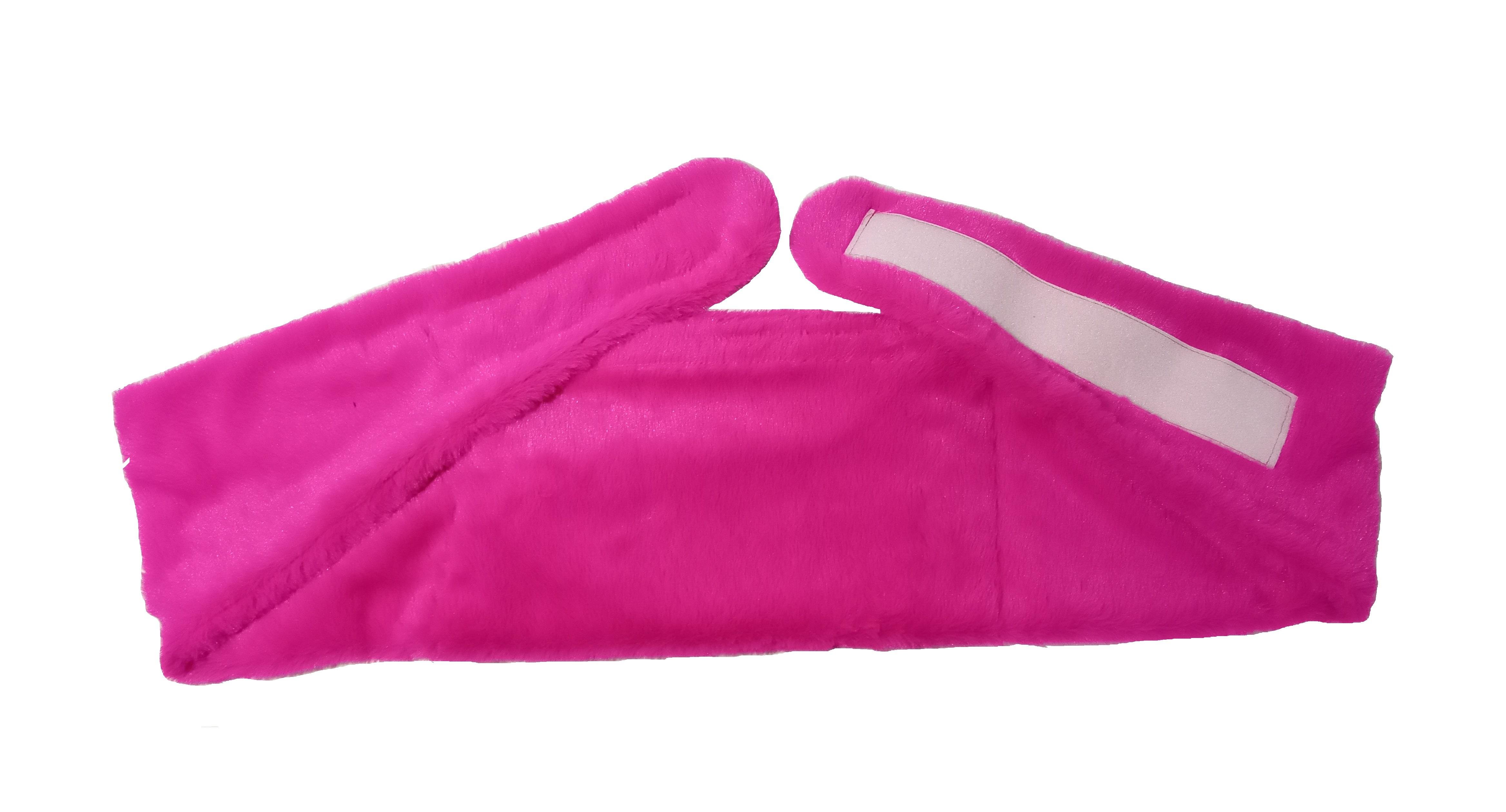 Sıcak Su Torbası Bel Ve Omuz İçin Kuşak Şeklinde Peluş Pembe Termofor 1500ml 160x22cm