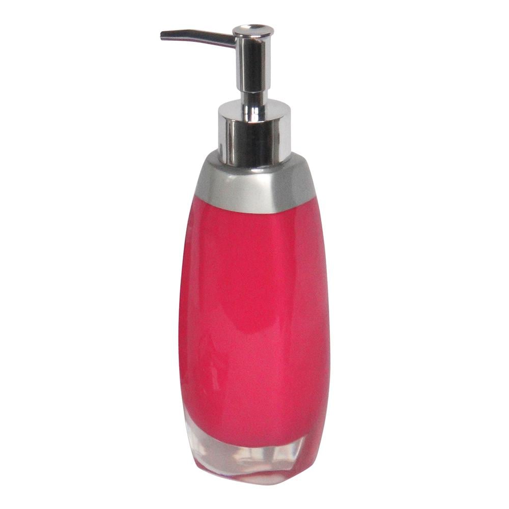 Sıvı Sabunluk Gri Pembe Model Poliresin 6x5x22cm