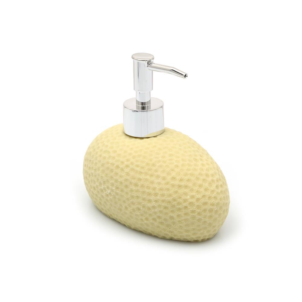 Sıvı Sabunluk Sarı Petek Desenli Poliresin 14x8x14cm 400ml