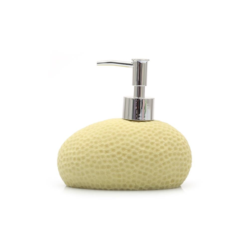 Sıvı Sabunluk Sarı Petek Desenli Poliresin 14x8x14cm 400ml