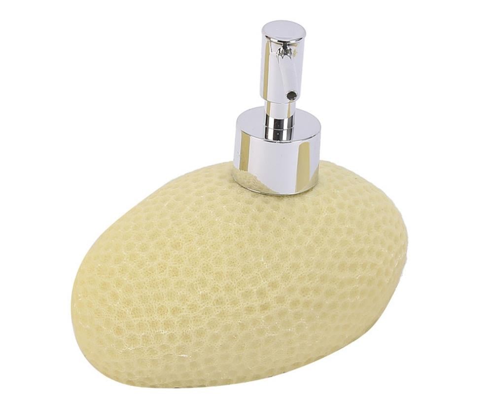 Sıvı Sabunluk Sarı Petek Desenli Poliresin 14x8x14cm 400ml