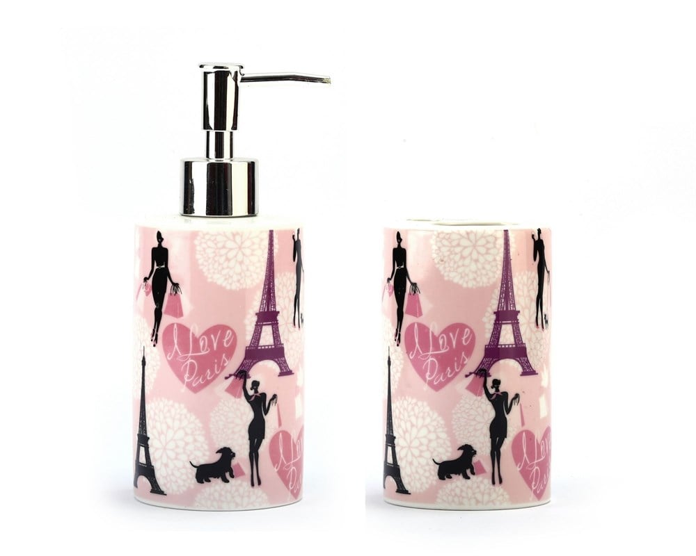 SIVI SABUNLUK VE DİŞ FIRÇALIK 2 Lİ BANYO SETİ PARİS MODEL