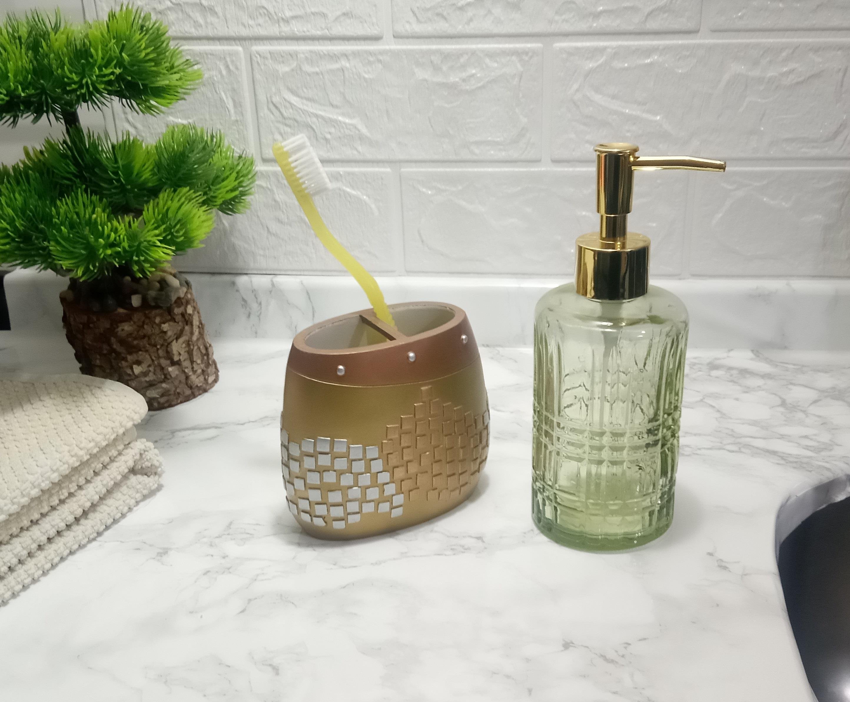 Sıvı Sabunluk Ve Diş Fırçalık 2 Li Set,Mozaik