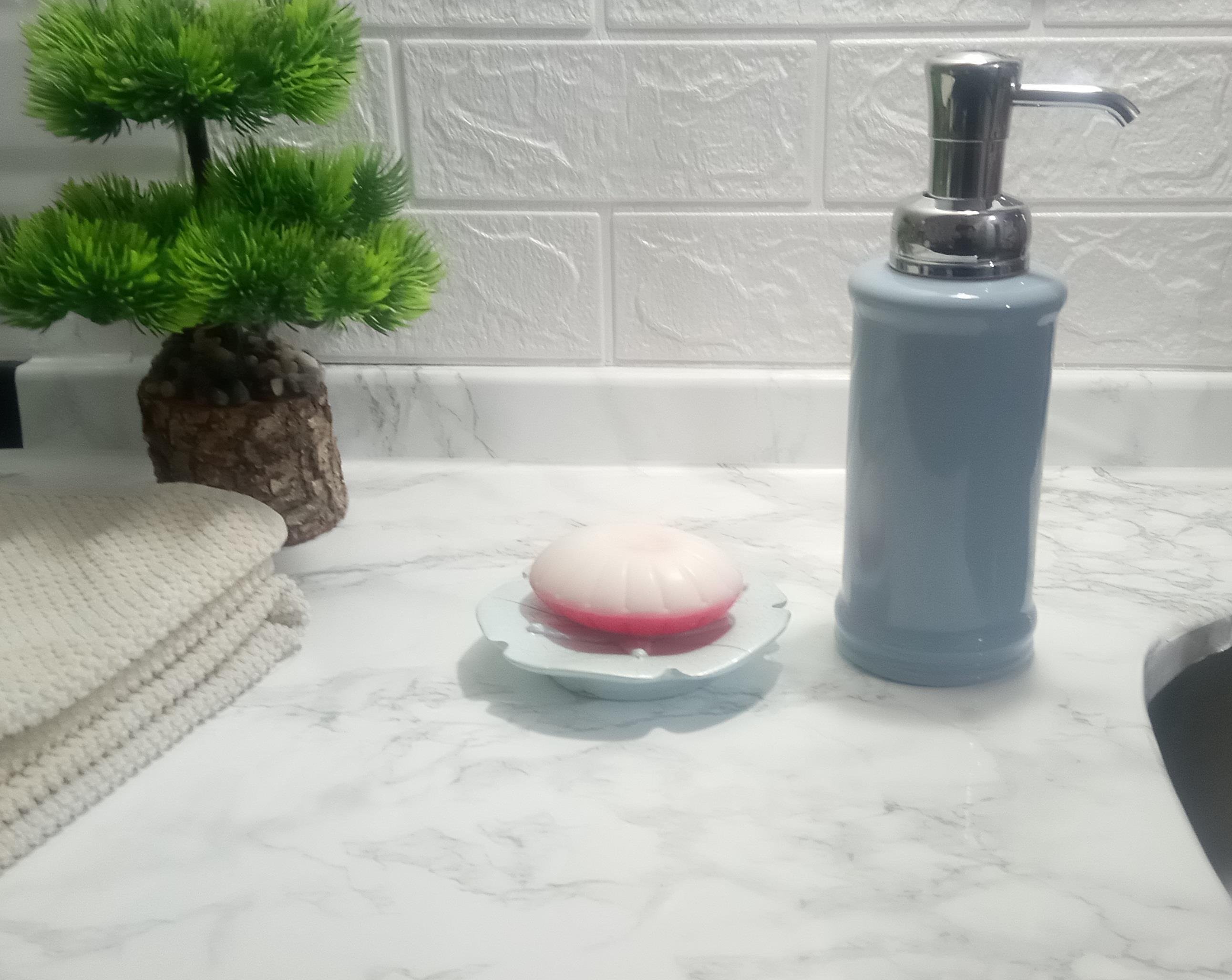 Sıvı Sabunluk Ve Sabunluk 2 Li Banyo Seti,Deniz Yıldızı