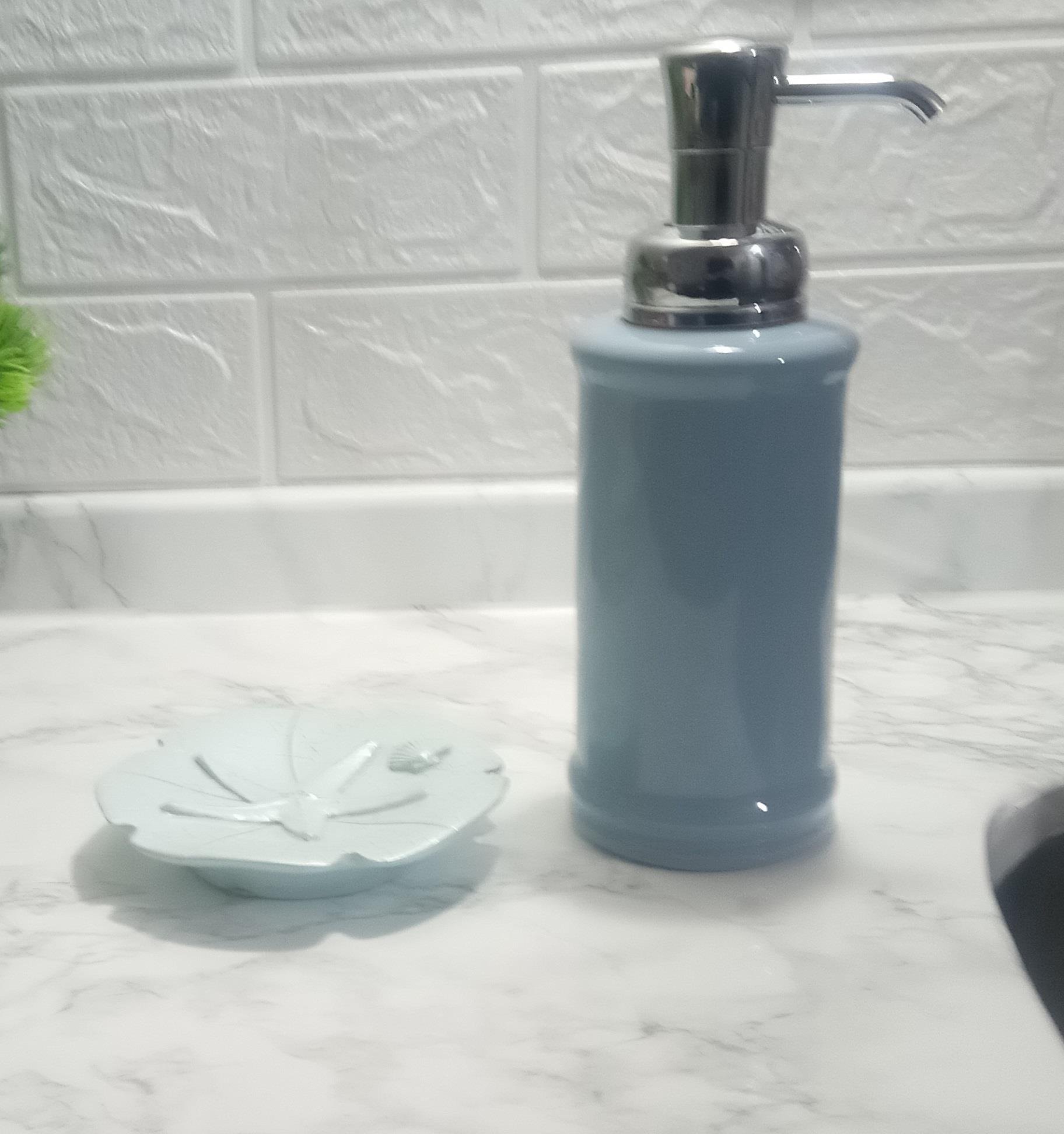 Sıvı Sabunluk Ve Sabunluk 2 Li Banyo Seti,Deniz Yıldızı
