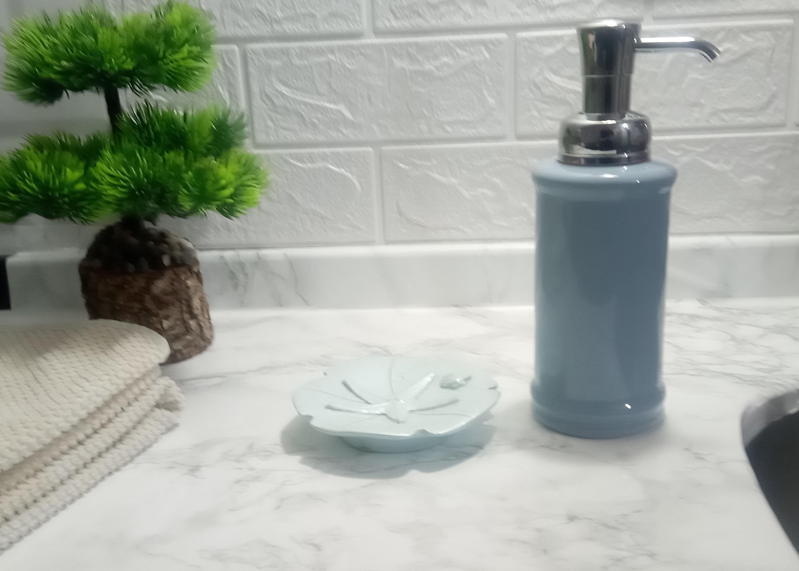 Sıvı Sabunluk Ve Sabunluk 2 Li Banyo Seti,Deniz Yıldızı