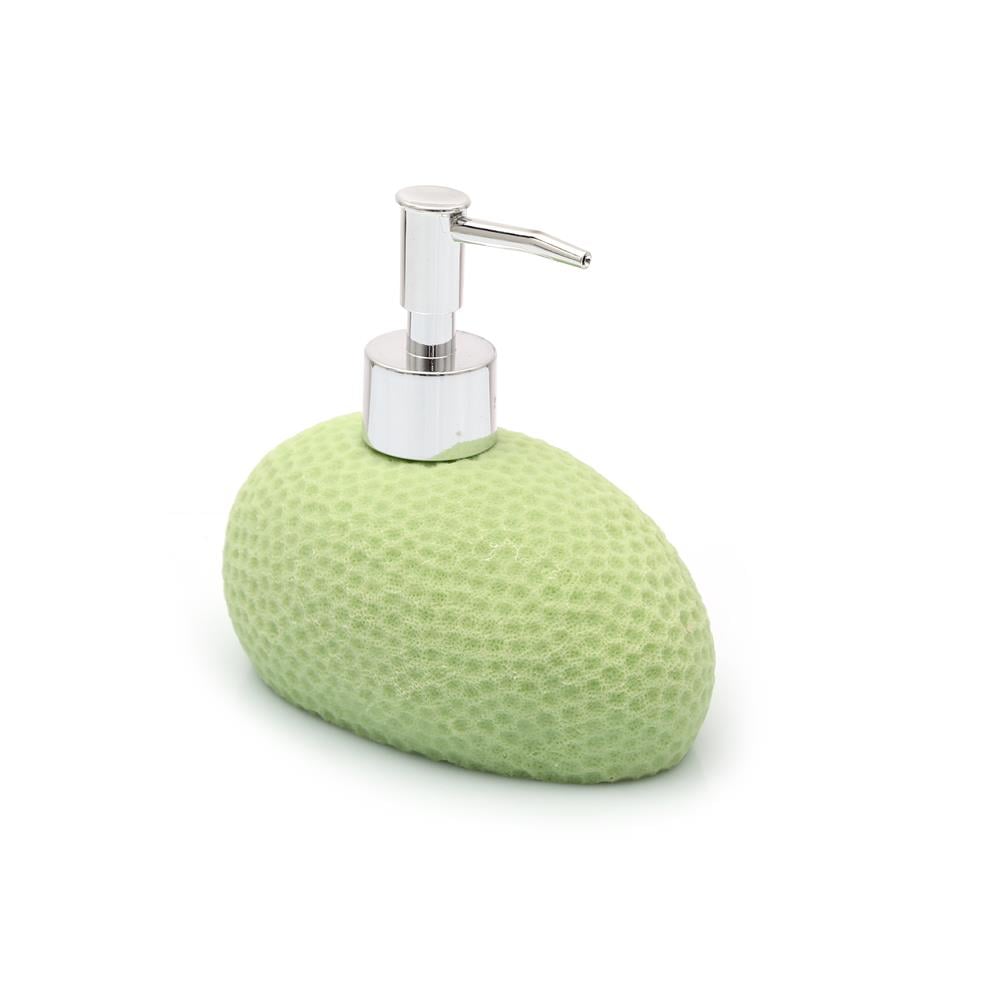 Sıvı Sabunluk Yeşil Petek Desenli Poliresin 14x8x14cm 400ml