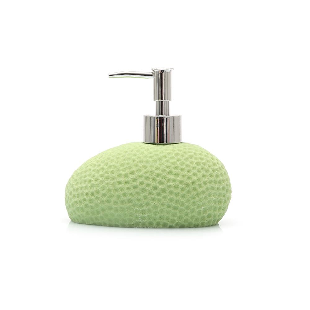 Sıvı Sabunluk Yeşil Petek Desenli Poliresin 14x8x14cm 400ml