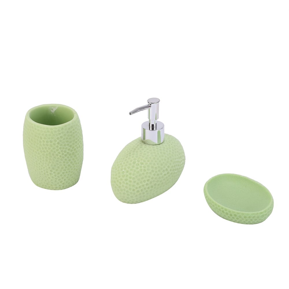 YEŞİL PETEK 3 LÜ BANYO SETİ 20x20x13cm