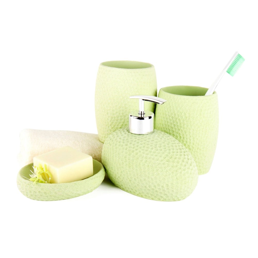 YEŞİL PETEK 4 LÜ BANYO SETİ 20x20x13cm