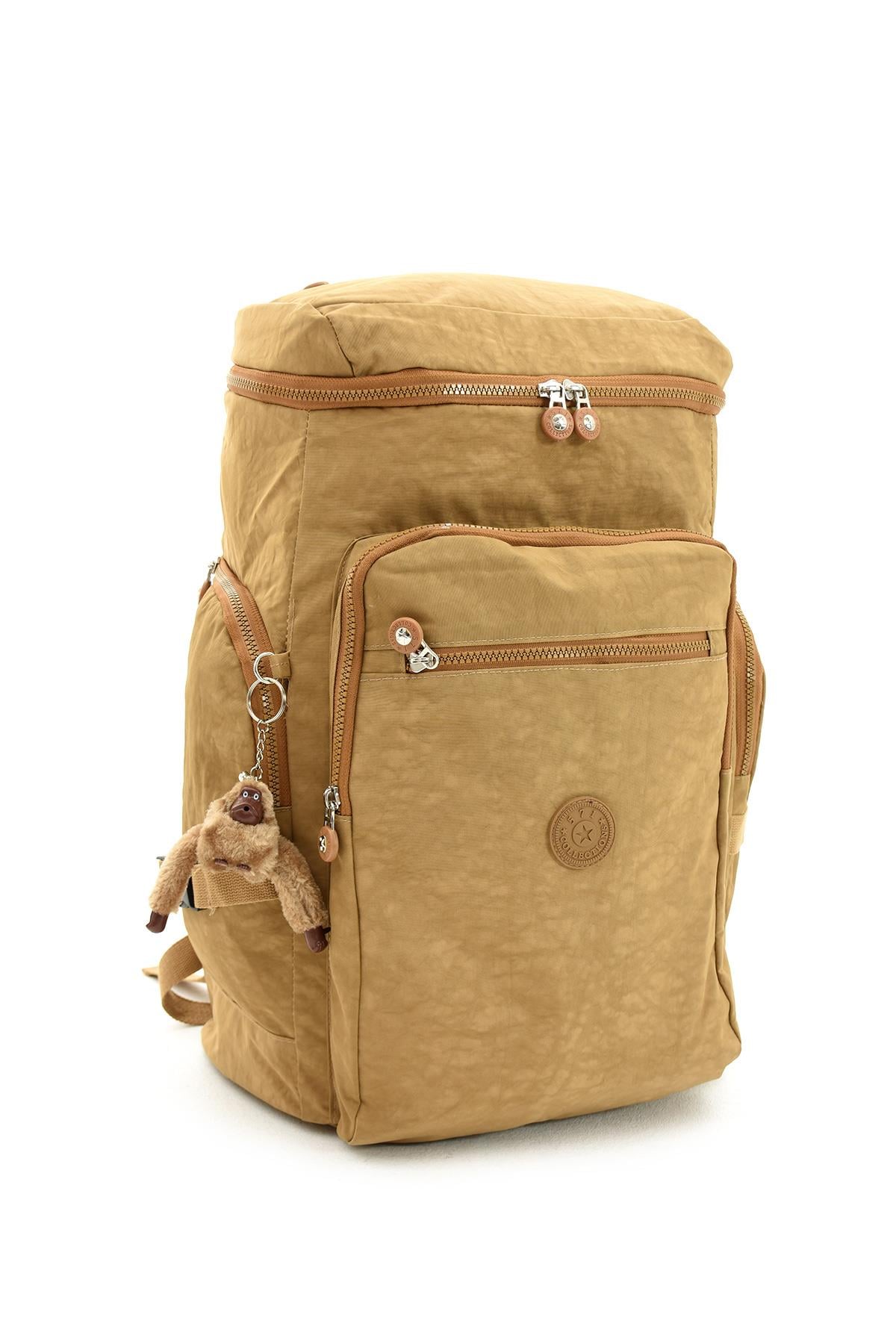 Büyük Boy Ultra Hafif Çok Bölmeli Dağcı Çantası Krem (Model: 571-7D) 
