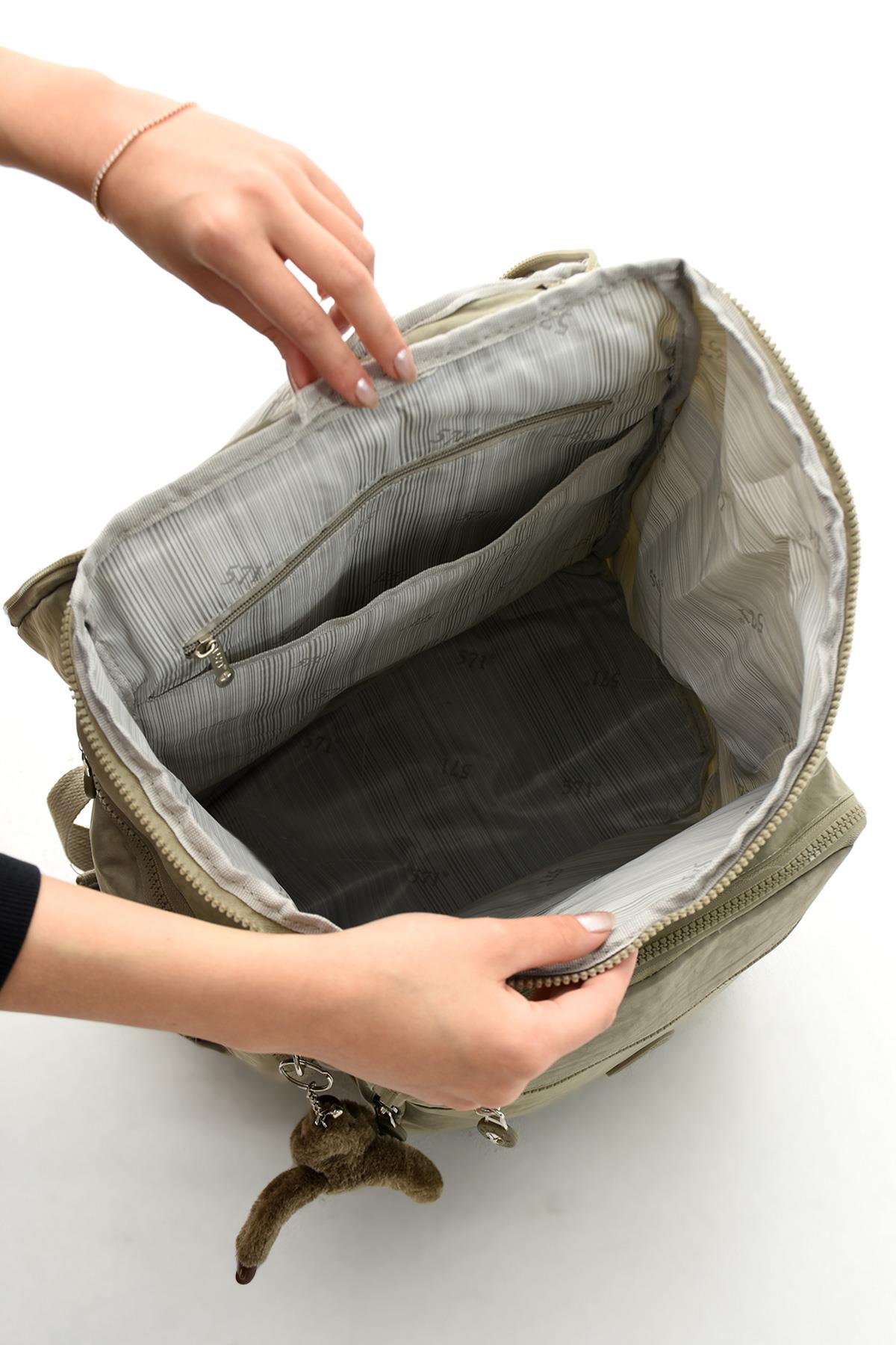 Büyük Boy Ultra Hafif Çok Bölmeli Dağcı Çantası Taba (Model: 571-7D) 