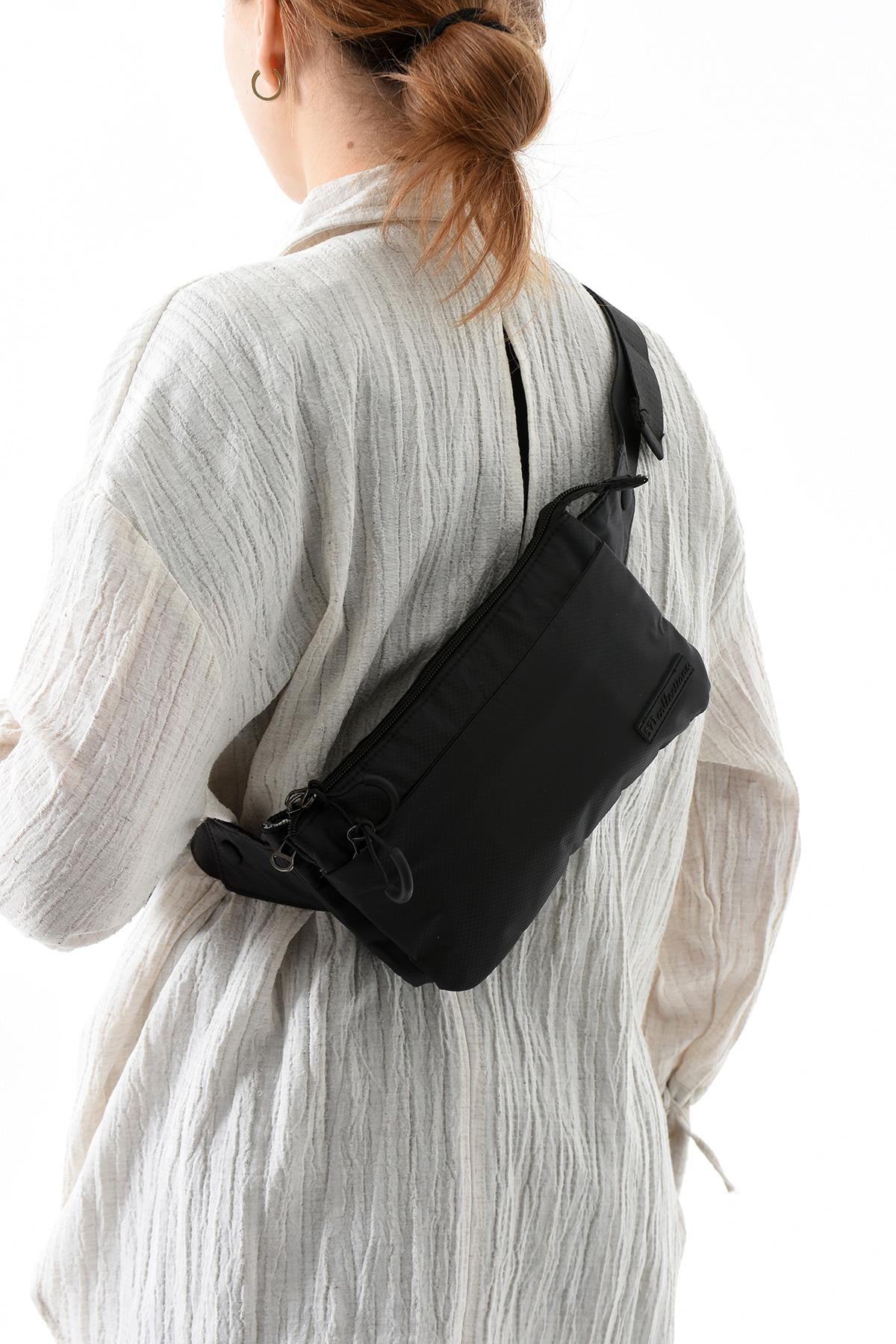 Çok Cepli Bel Çantası Unisex Siyah (Model: 571-13-9R)