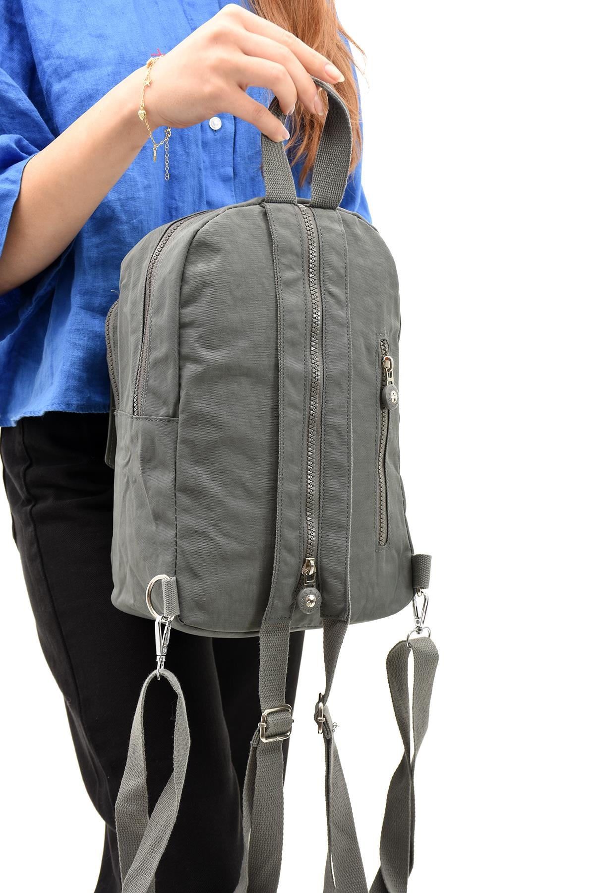 Hem Sırt Hem Göğüs Genç Spor Bodybag Çantası Gri (Model: 571-8D) 