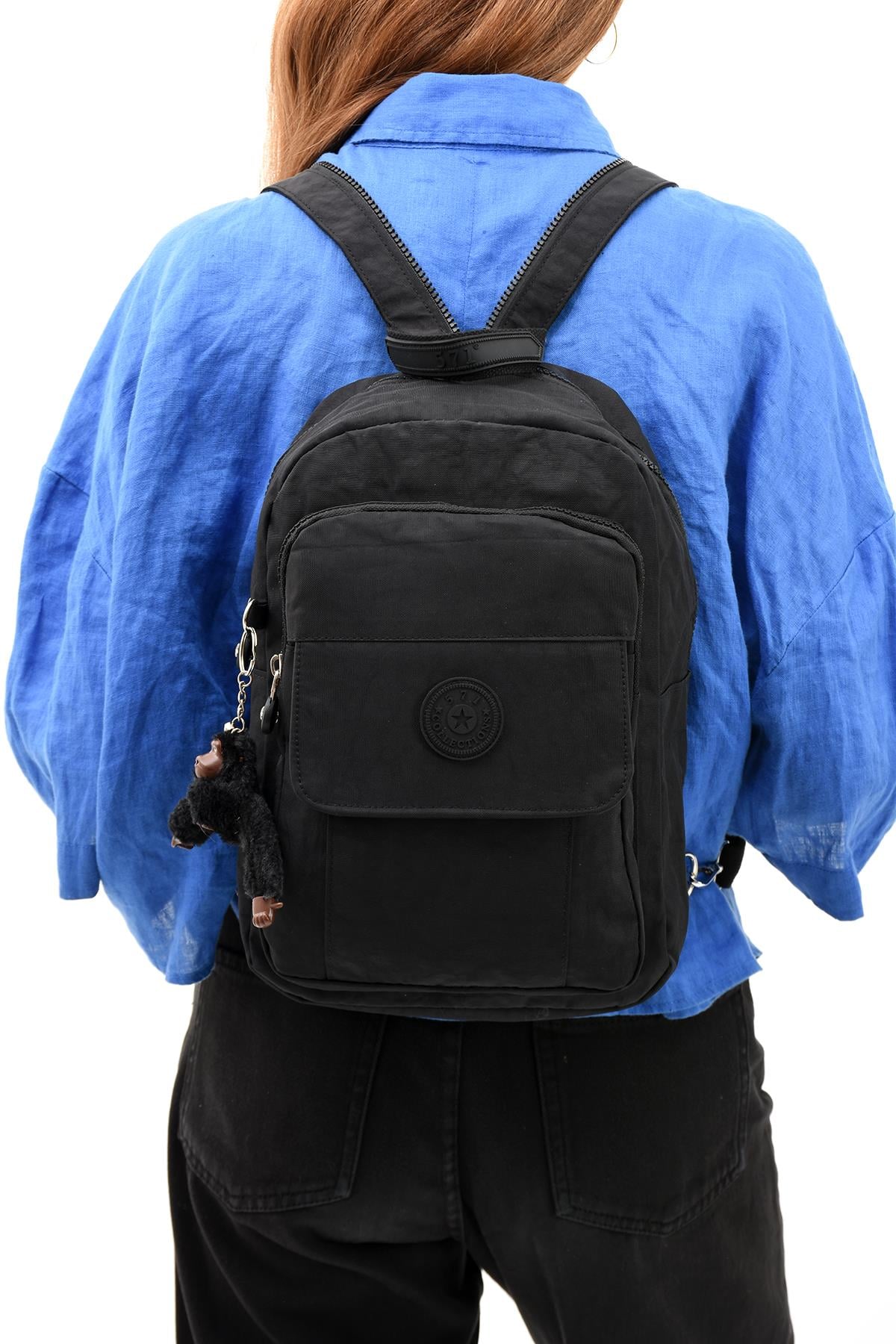 Hem Sırt Hem Göğüs Genç Spor Bodybag Çantası Siyah (Model: 571-8D) 
