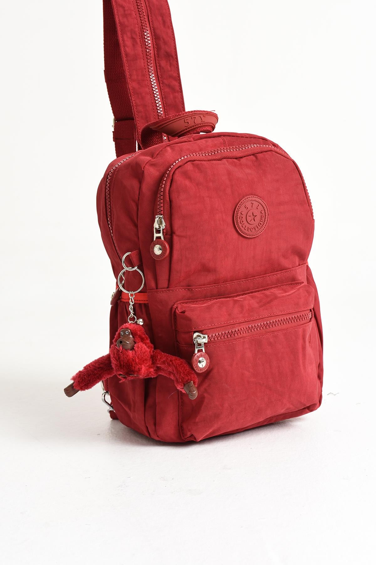 Hem Sırt Hem Göğüs Genç Spor Bodybag Çantası Kırmızı (Model: 571-8C) 