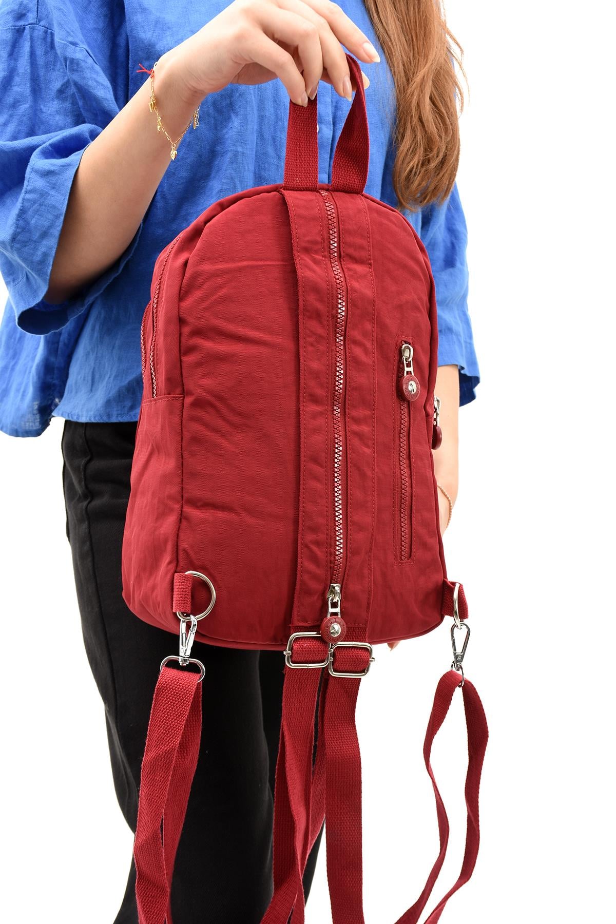 Hem Sırt Hem Göğüs Genç Spor Bodybag Çantası Kırmızı (Model: 571-8D) 