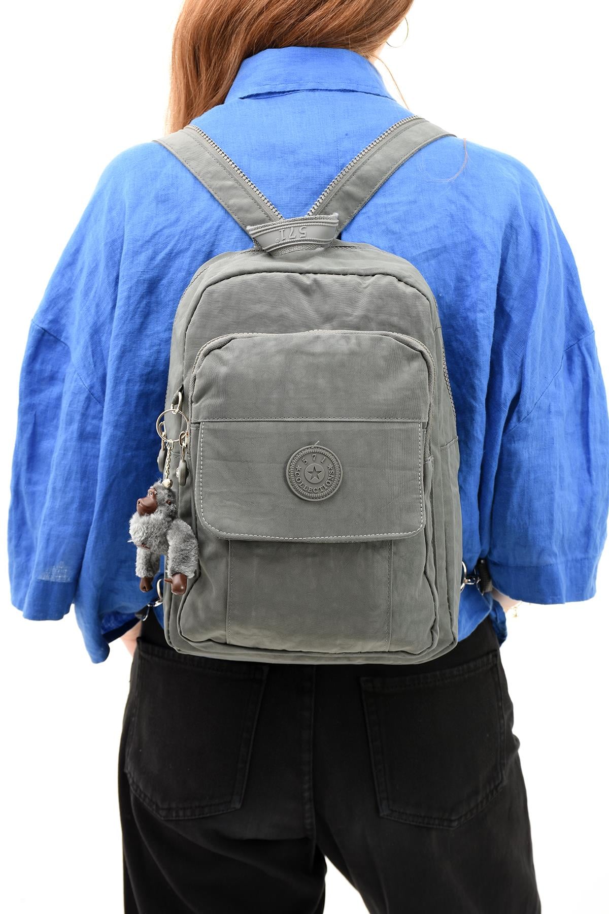 Hem Sırt Hem Göğüs Genç Spor Bodybag Çantası Gri (Model: 571-8D) 
