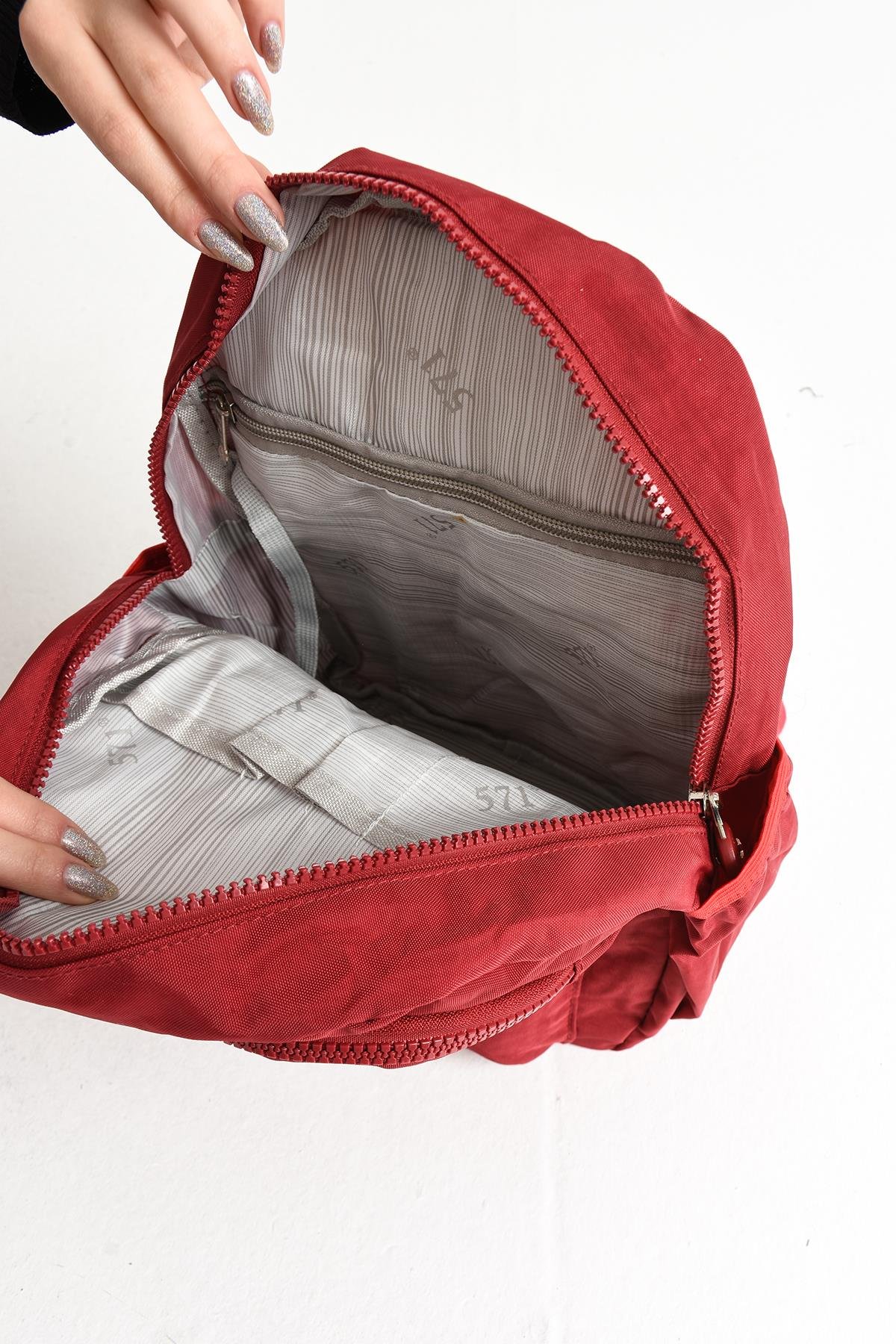 Hem Sırt Hem Göğüs Genç Spor Bodybag Çantası Kırmızı (Model: 571-8C) 