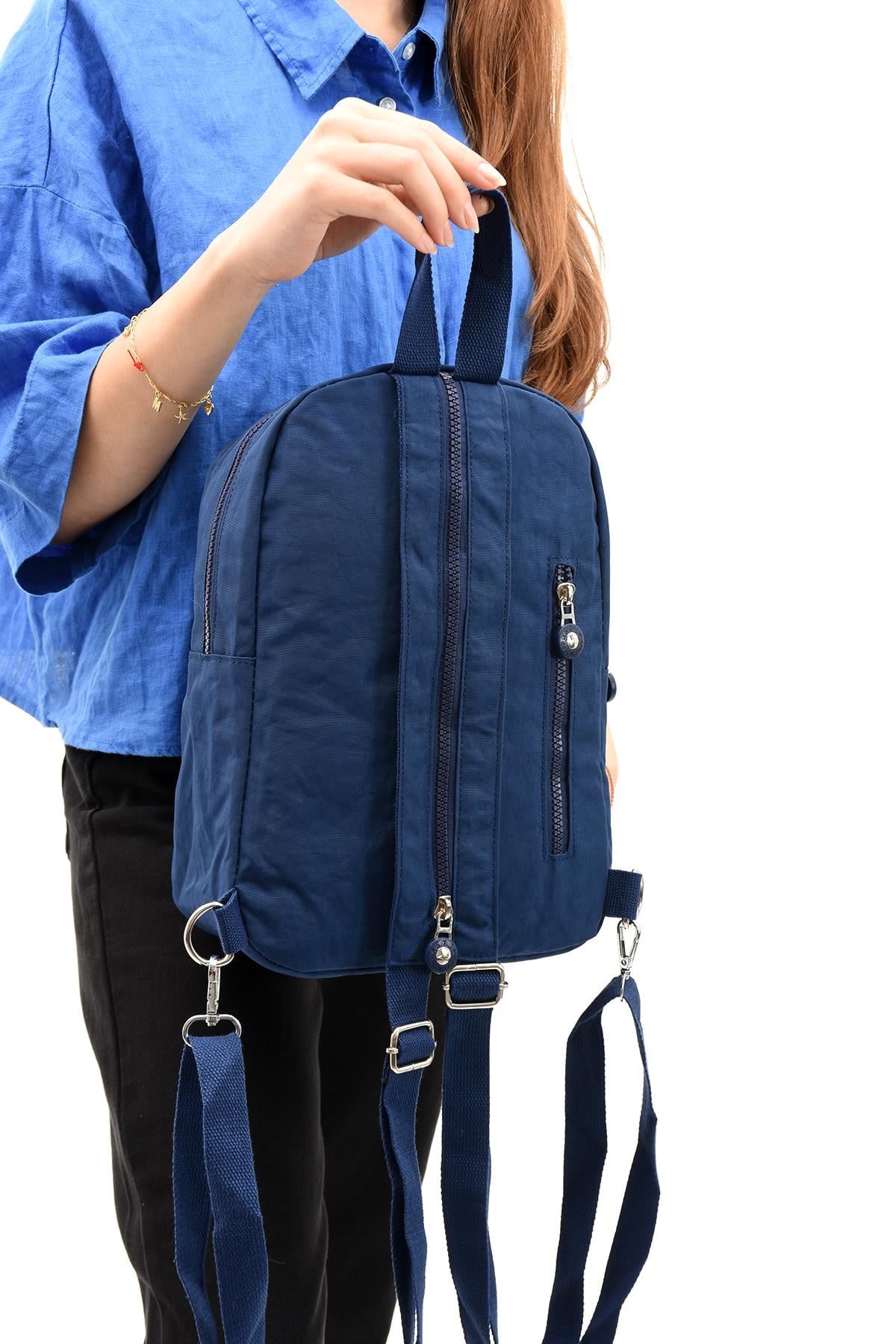 Hem Sırt Hem Göğüs Genç Spor Bodybag Çantası Lacivert (Model: 571-8D) 