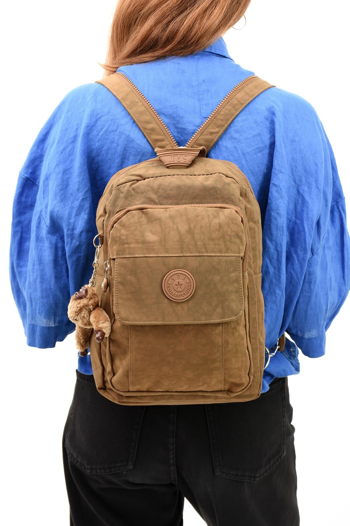 Hem Sırt Hem Göğüs  Spor Genç Kadın Çantası Taba (Model: 571-8D)