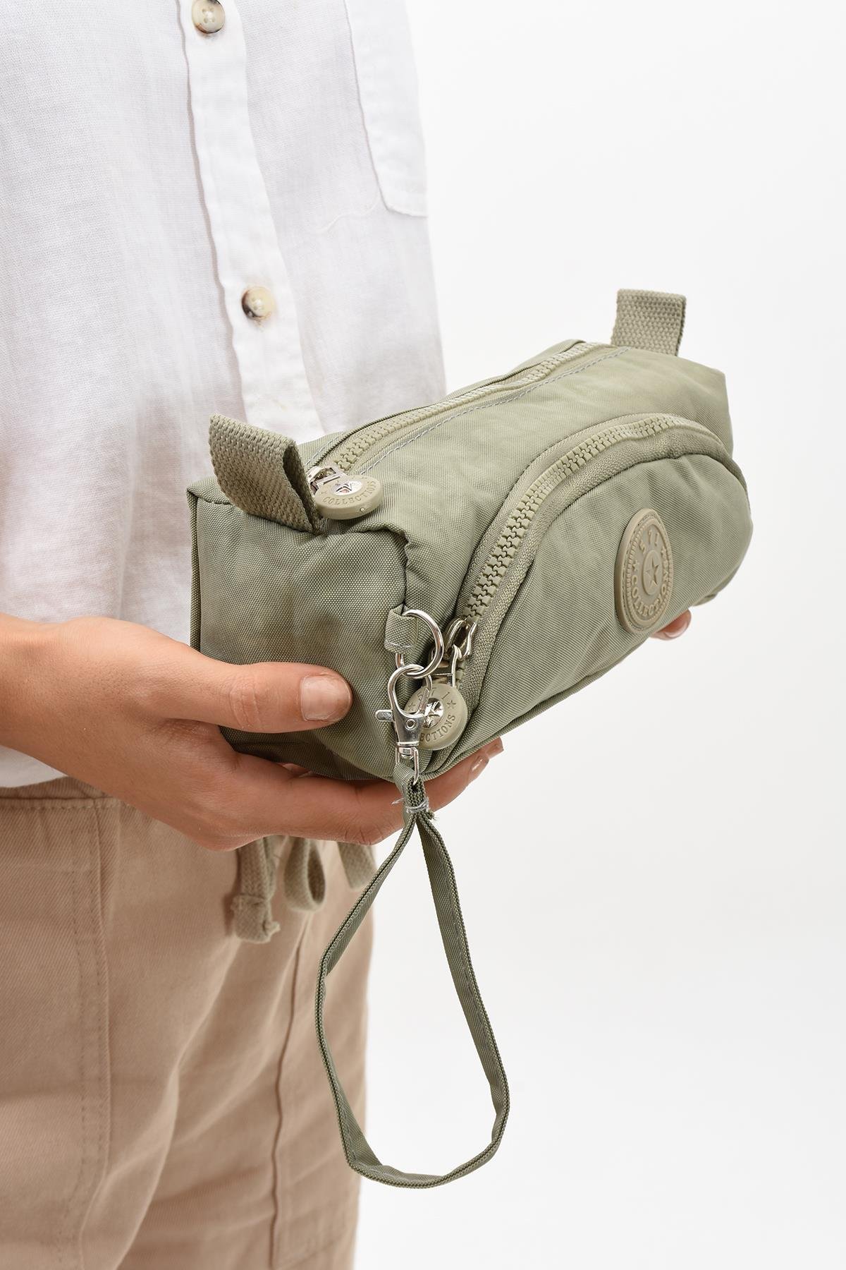 İki Bölmeli Kalemlik (Yıkanabilir ve Su Geçirmez, Makyaj Çantası ) Vizon (Model: 571-15J)