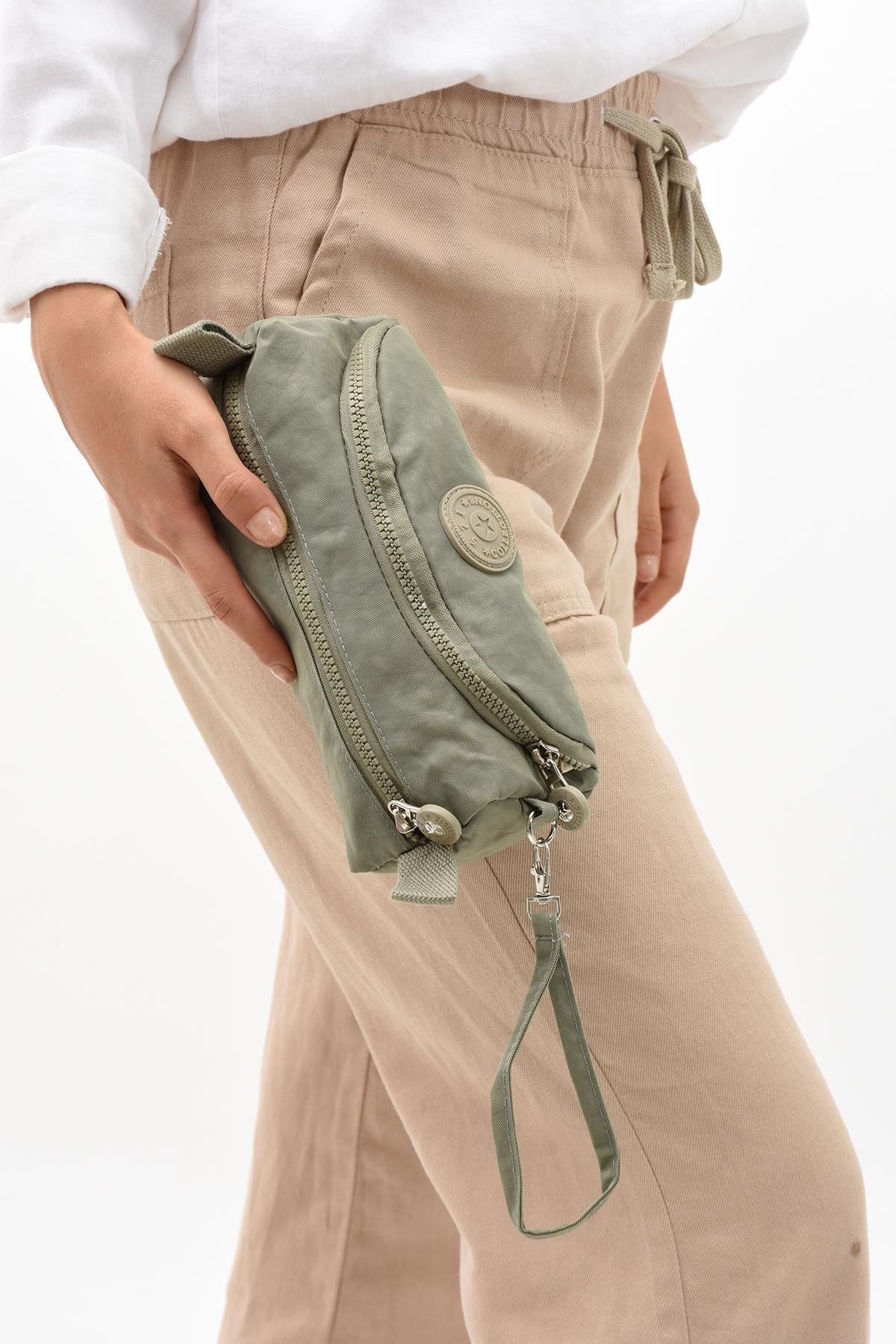 İki Bölmeli Kalemlik (Yıkanabilir ve Su Geçirmez, Makyaj Çantası ) Vizon (Model: 571-15J)