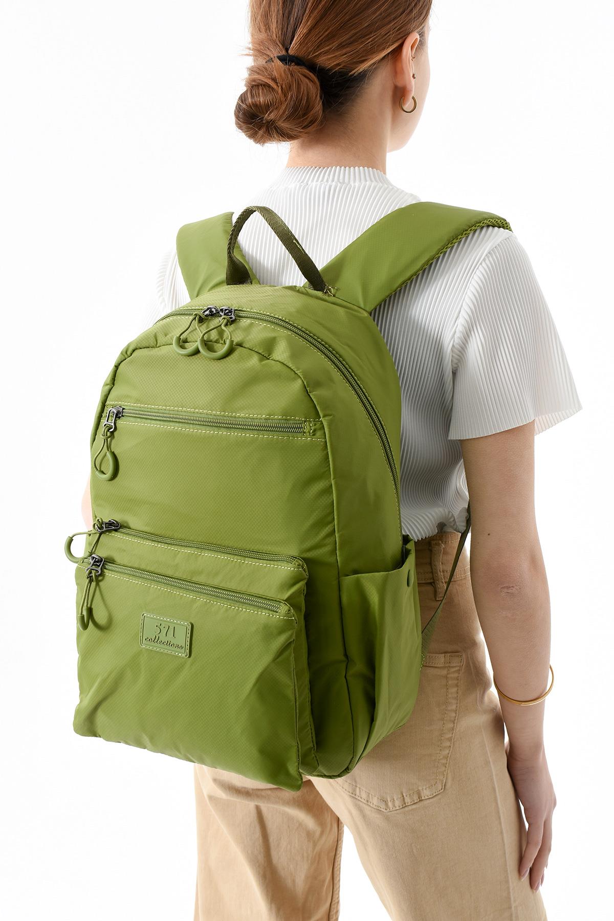 Orta Boy Sırt Çantası Ultra Hafif Çok Cepli Açık Yeşil (Model:571-13-9B)