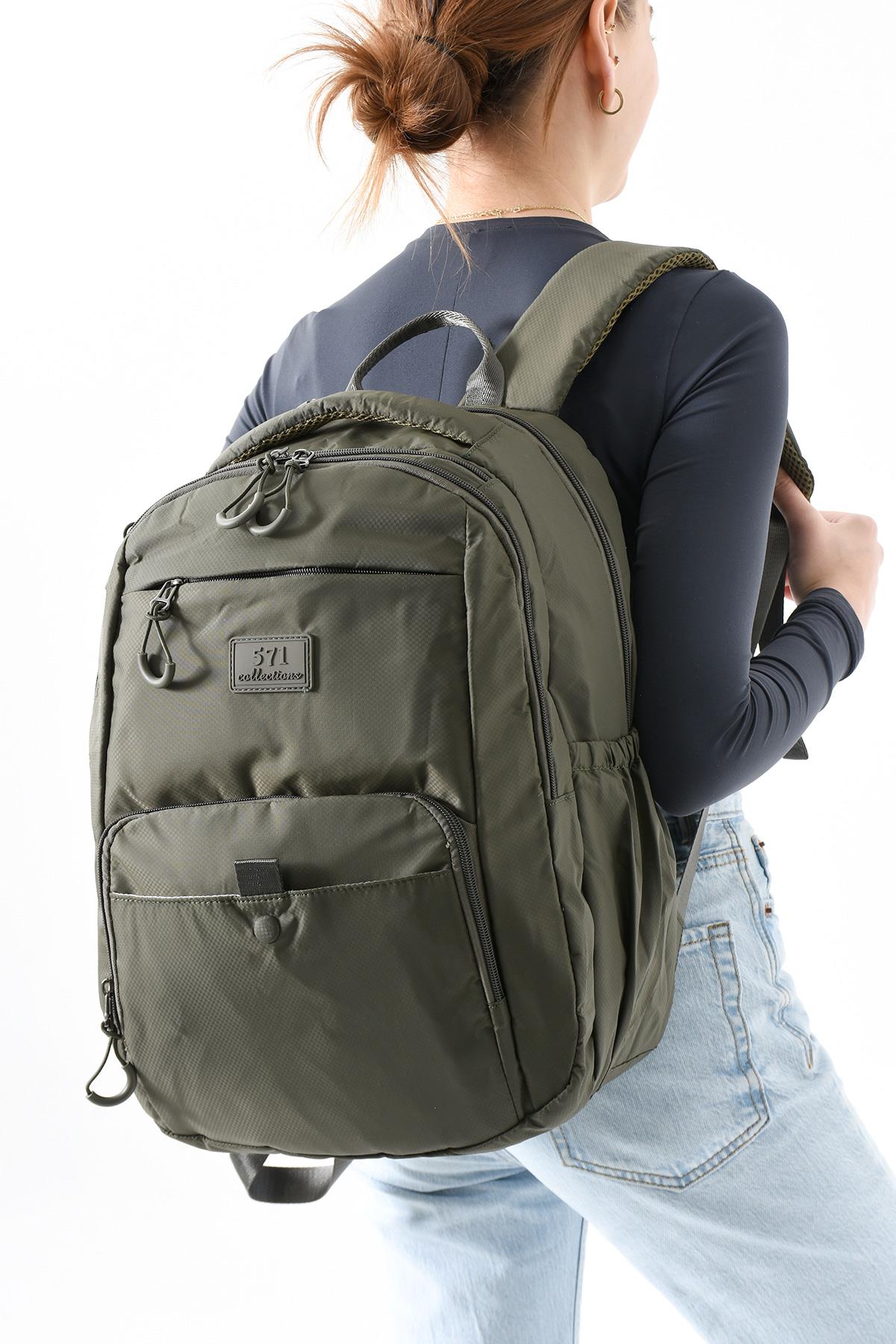 Orta Boy Sırt Çantası Ultra Hafif Çok Cepli Haki (Model:571-13-9E)