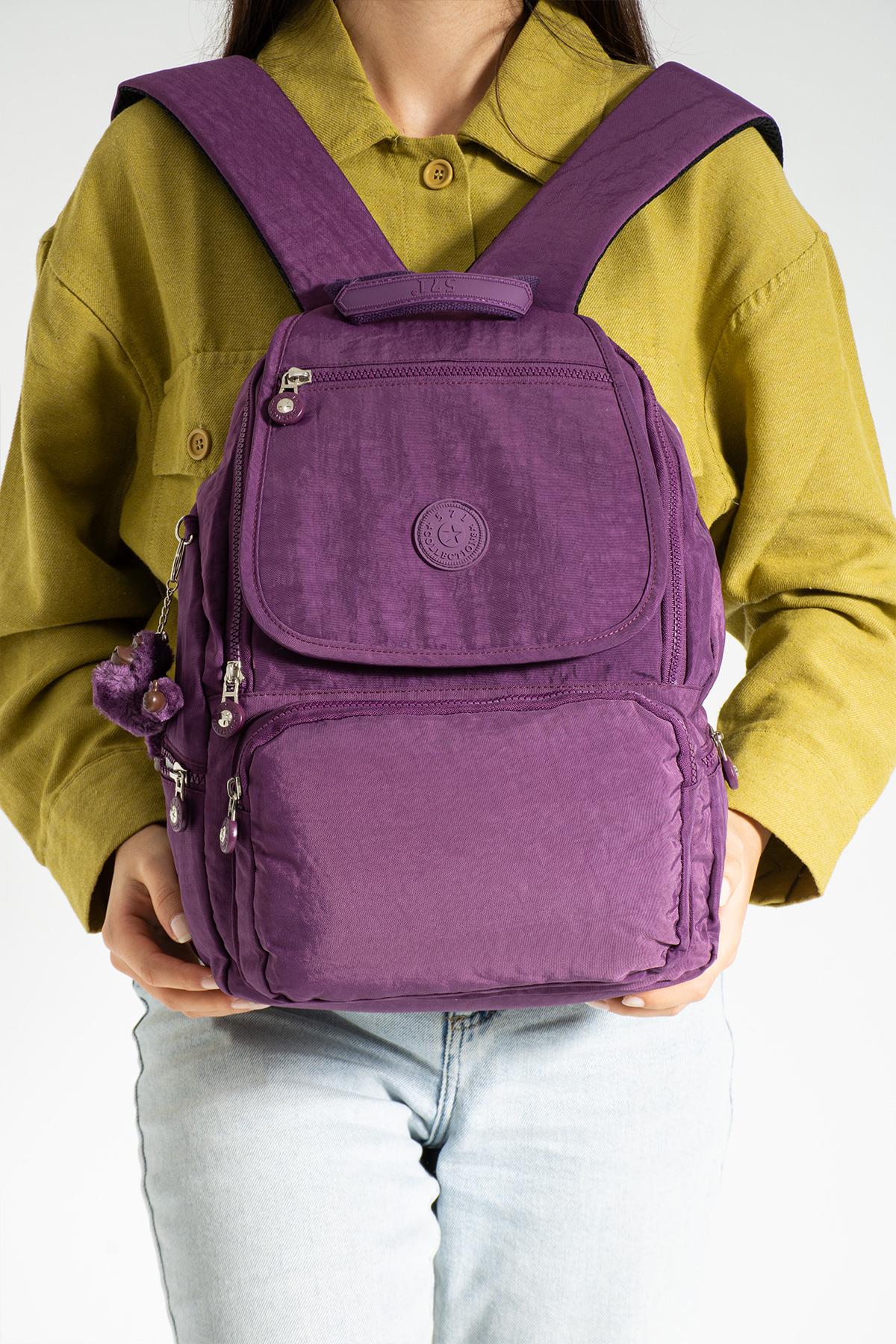 Orta Boy Ultra Hafif Kadın Sırt Çantası Mor (Model: 571-3F)