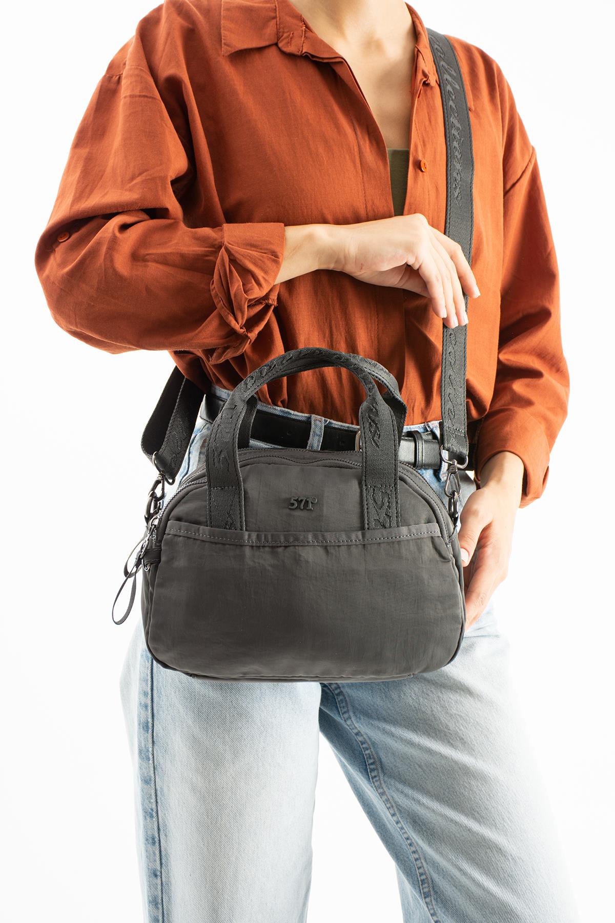 571-13-14HPolyamid Kumaş Omuz Kol Çantası Gri Model: (571-13-14H)
