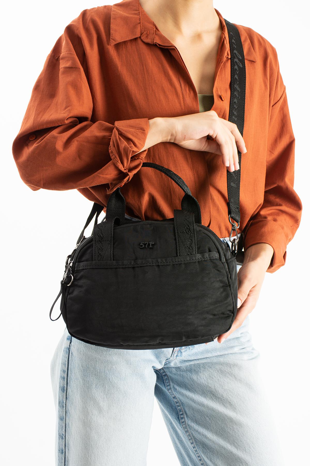 571-13-14HPolyamid Kumaş Omuz Kol Çantası Siyah Model: (571-13-14H)
