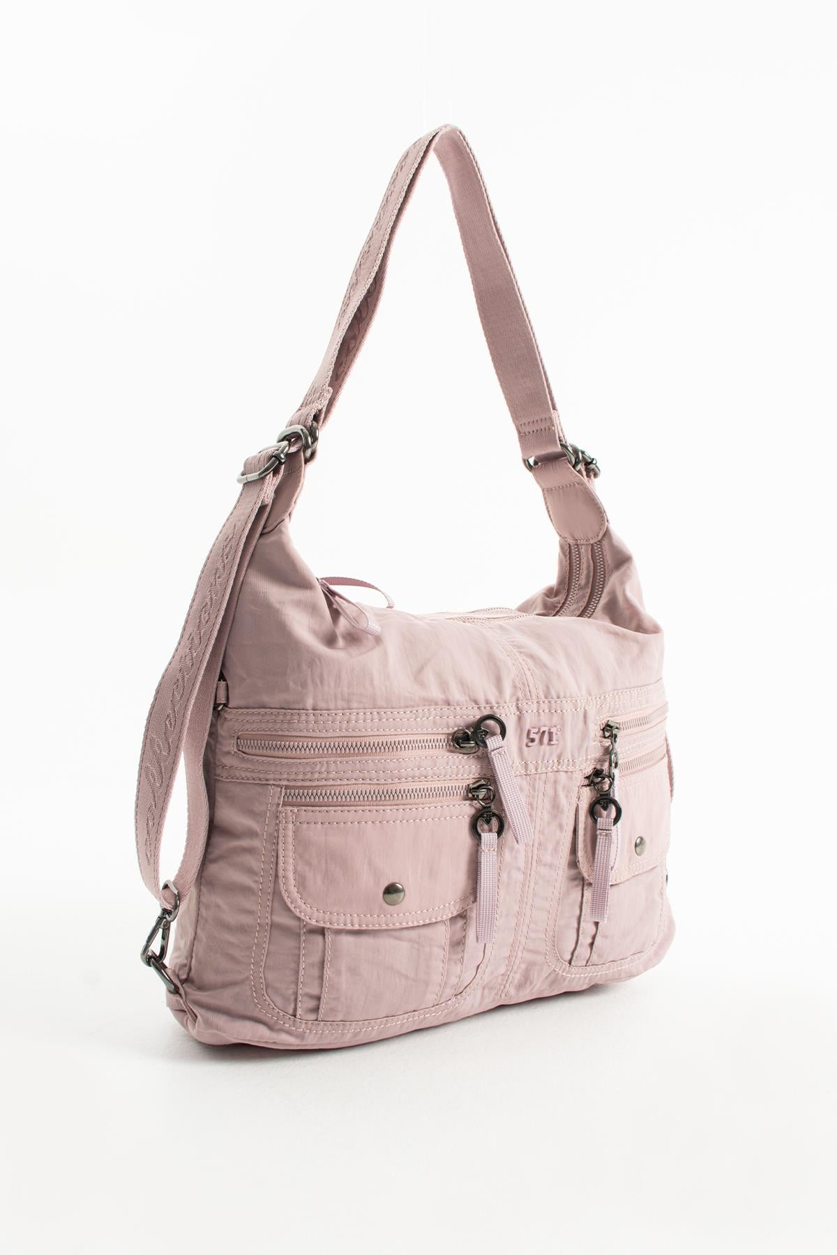 571-13-14JPolyamid Kumaş Sırt, Omuz ve Kol Çantası Pembe Model: (571-13-14J)