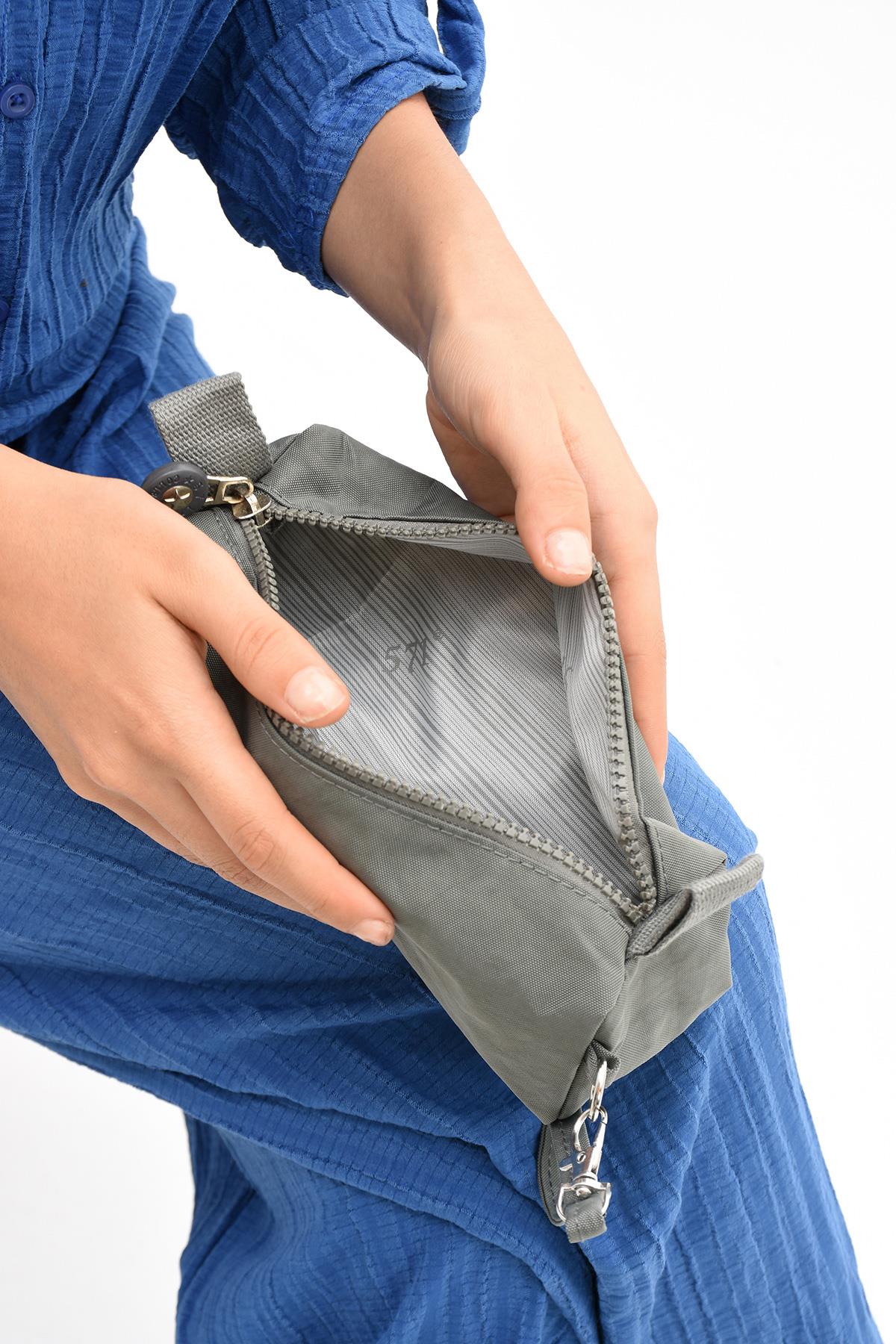 Tek Bölmeli Kalemlik (Yıkanabilir ve Su Geçirmez, makyaj çantası ) Gri (Model: 571-15H)