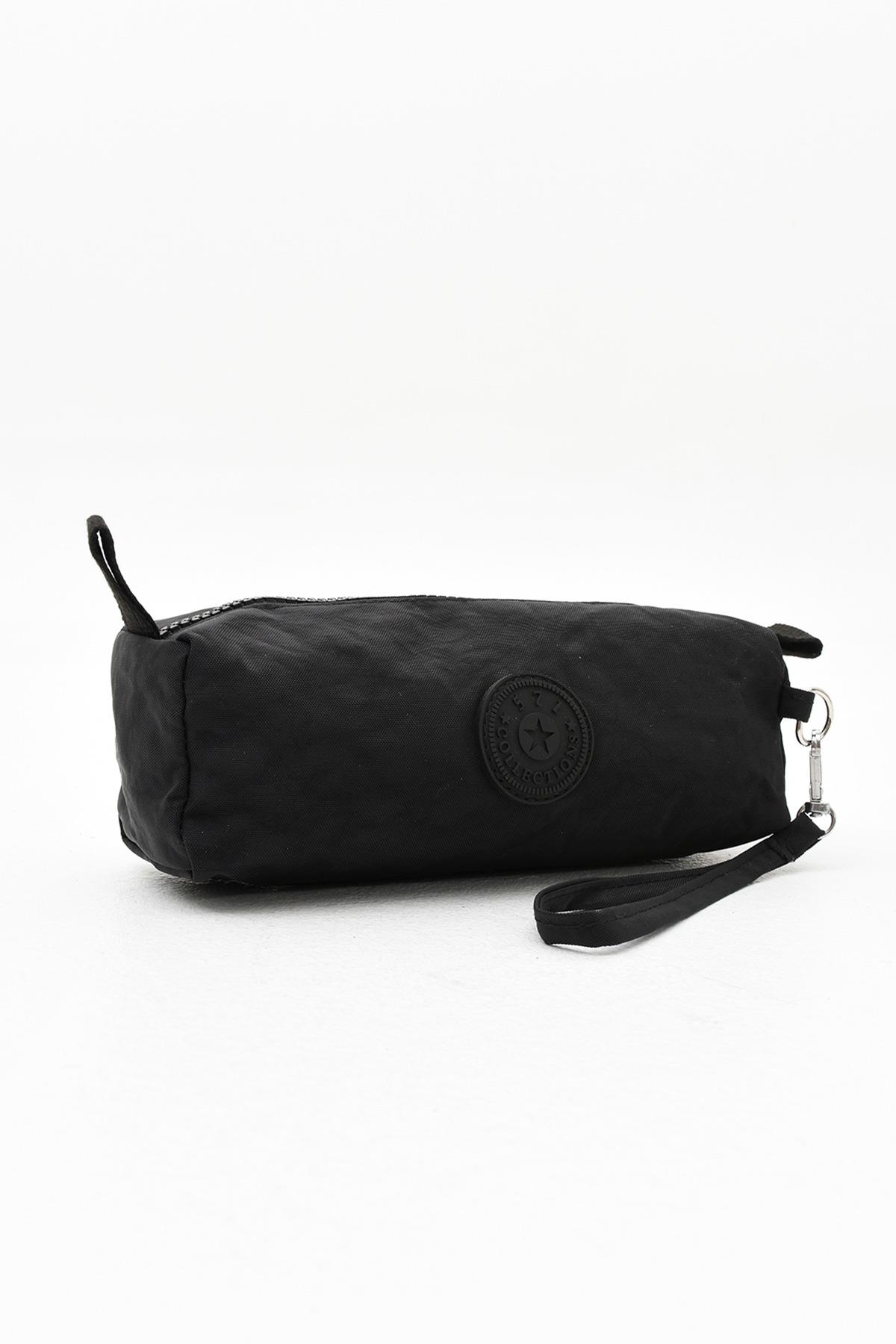 Tek Bölmeli Kalemlik (Yıkanabilir ve Su Geçirmez, makyaj çantası ) Siyah (Model: 571-15H)