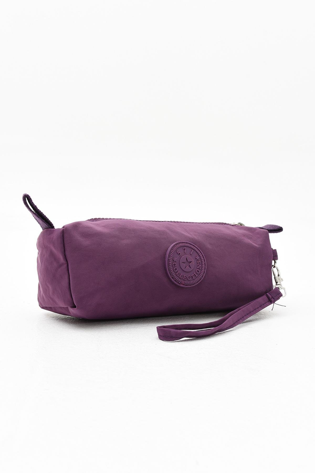Tek Bölmeli Kalemlik (Yıkanabilir ve Su Geçirmez, makyaj çantası ) Mor (Model: 571-15H)