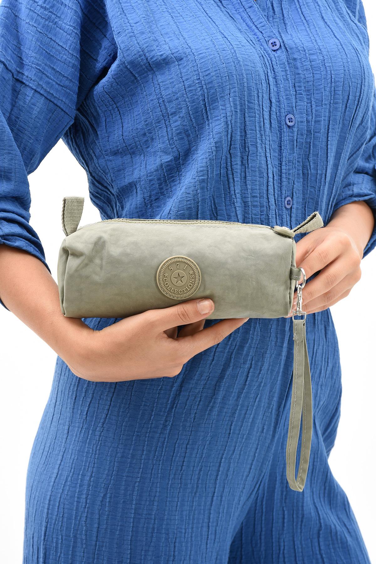 Tek Bölmeli Kalemlik (Yıkanabilir ve Su Geçirmez, makyaj çantası ) Vizon (Model: 571-15H)