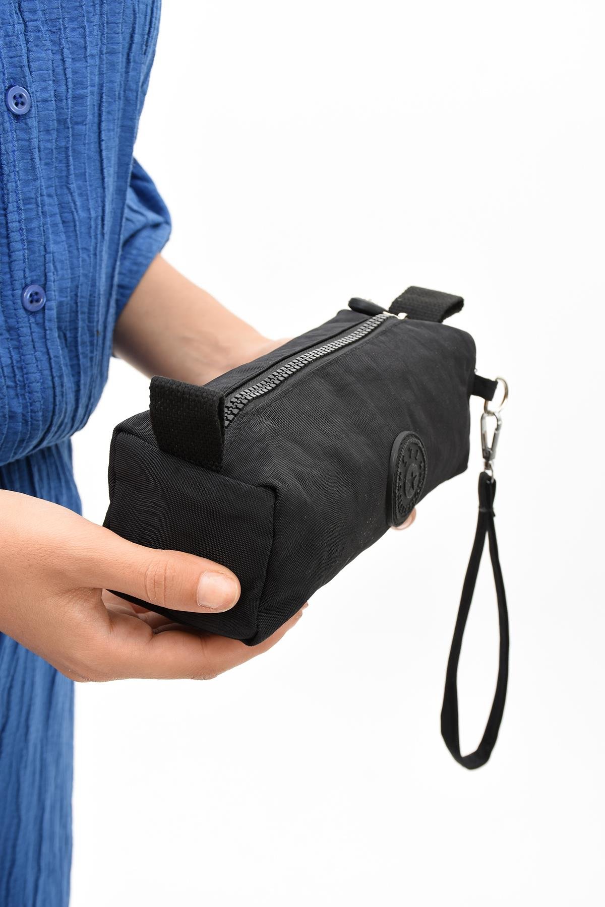 Tek Bölmeli Kalemlik (Yıkanabilir ve Su Geçirmez, makyaj çantası ) Siyah (Model: 571-15H)